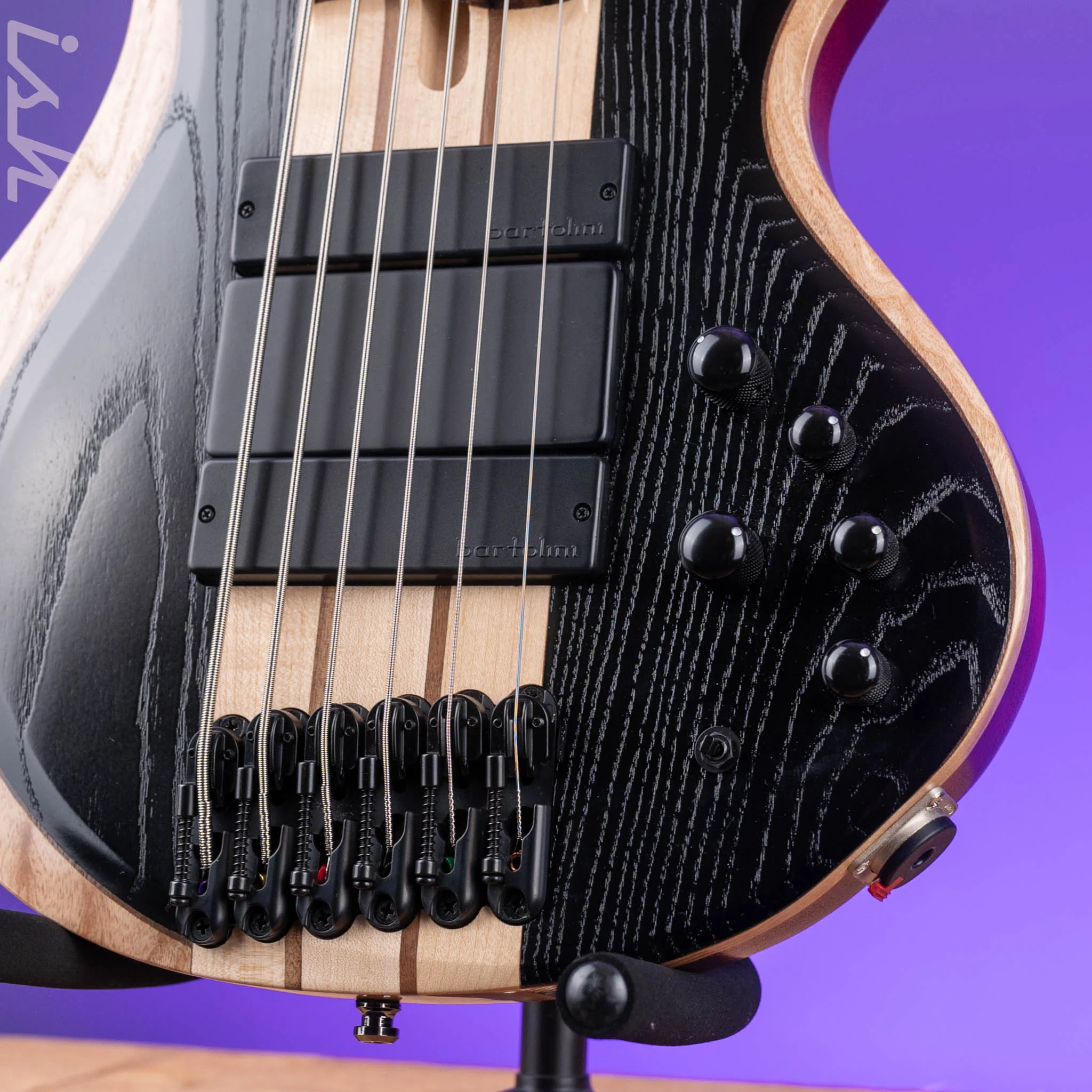 2023 Ibanez BTB866SC Bass Workshop 6-String Bass Weathered Black Low Gloss - Image 4