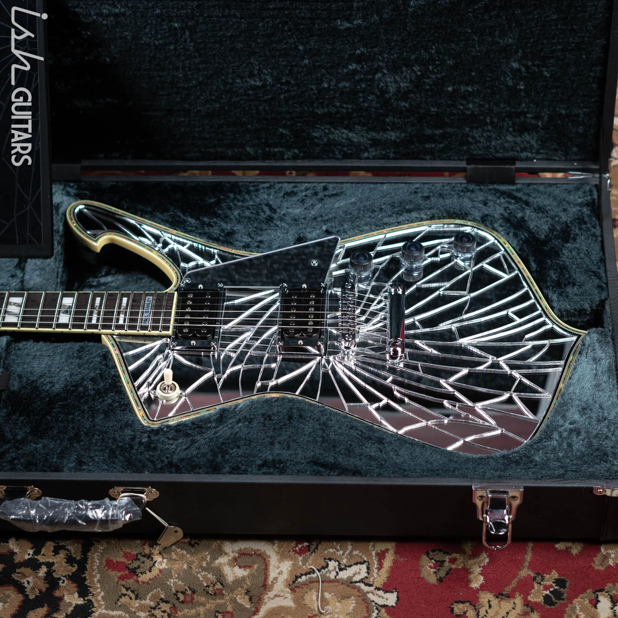 Ibanez Custom Shop PS1CM Paul Stanley Cracked Mirror Electric Guitar - Image 13
