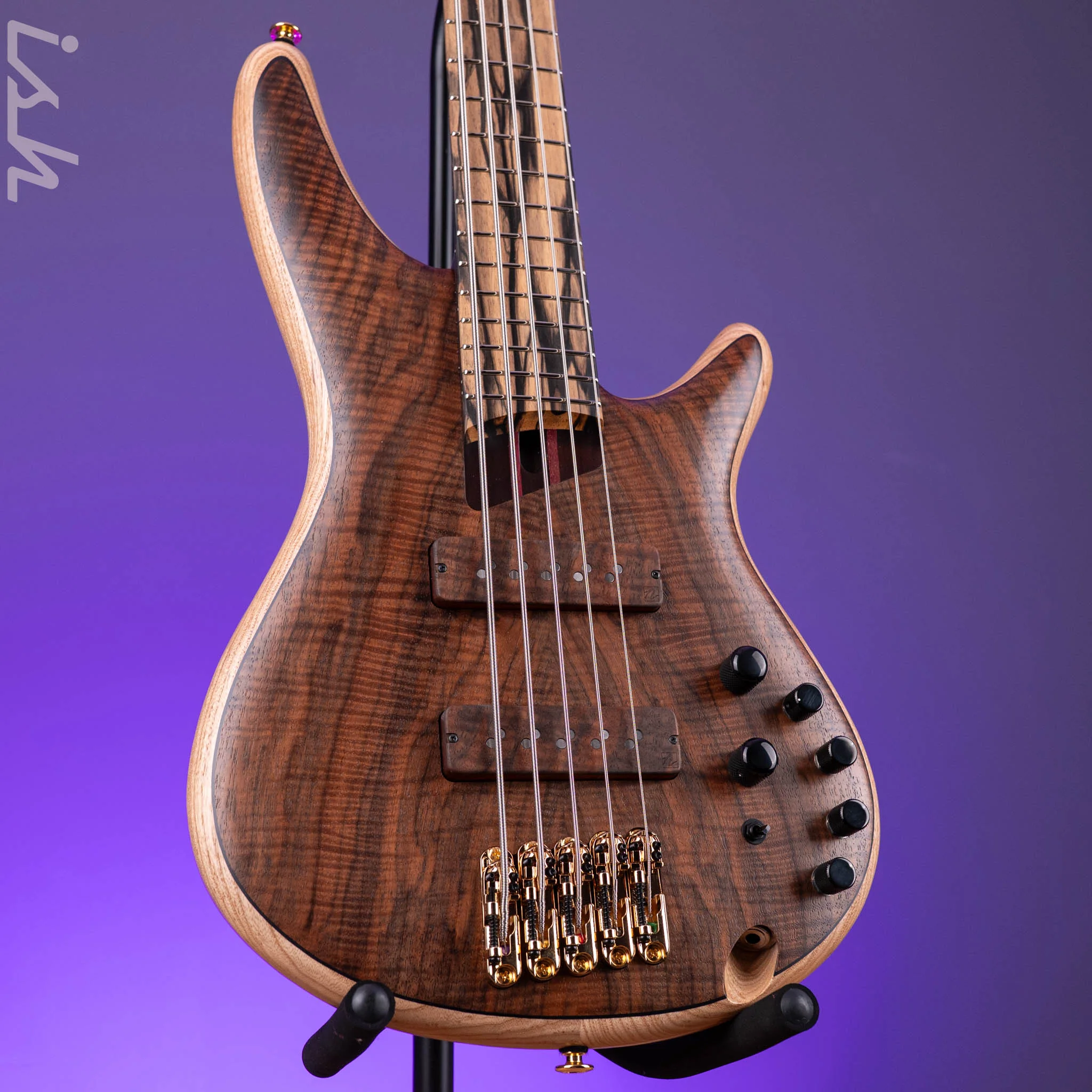 Ibanez Custom Shop Visions SR 5-String Bass Natural Bastogne Walnut