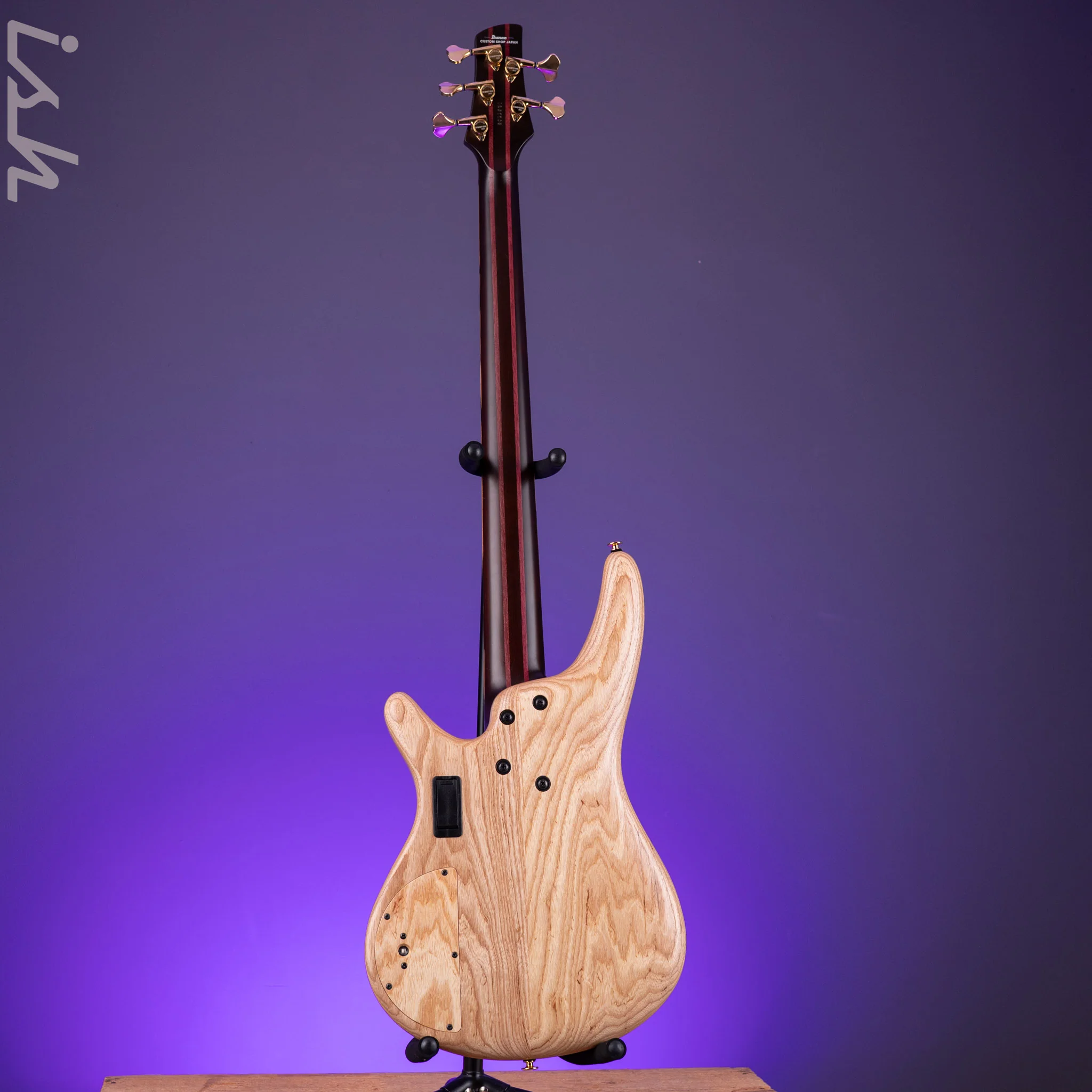 Ibanez Custom Shop Visions SR 5-String Bass Natural Bastogne Walnut - Image 9