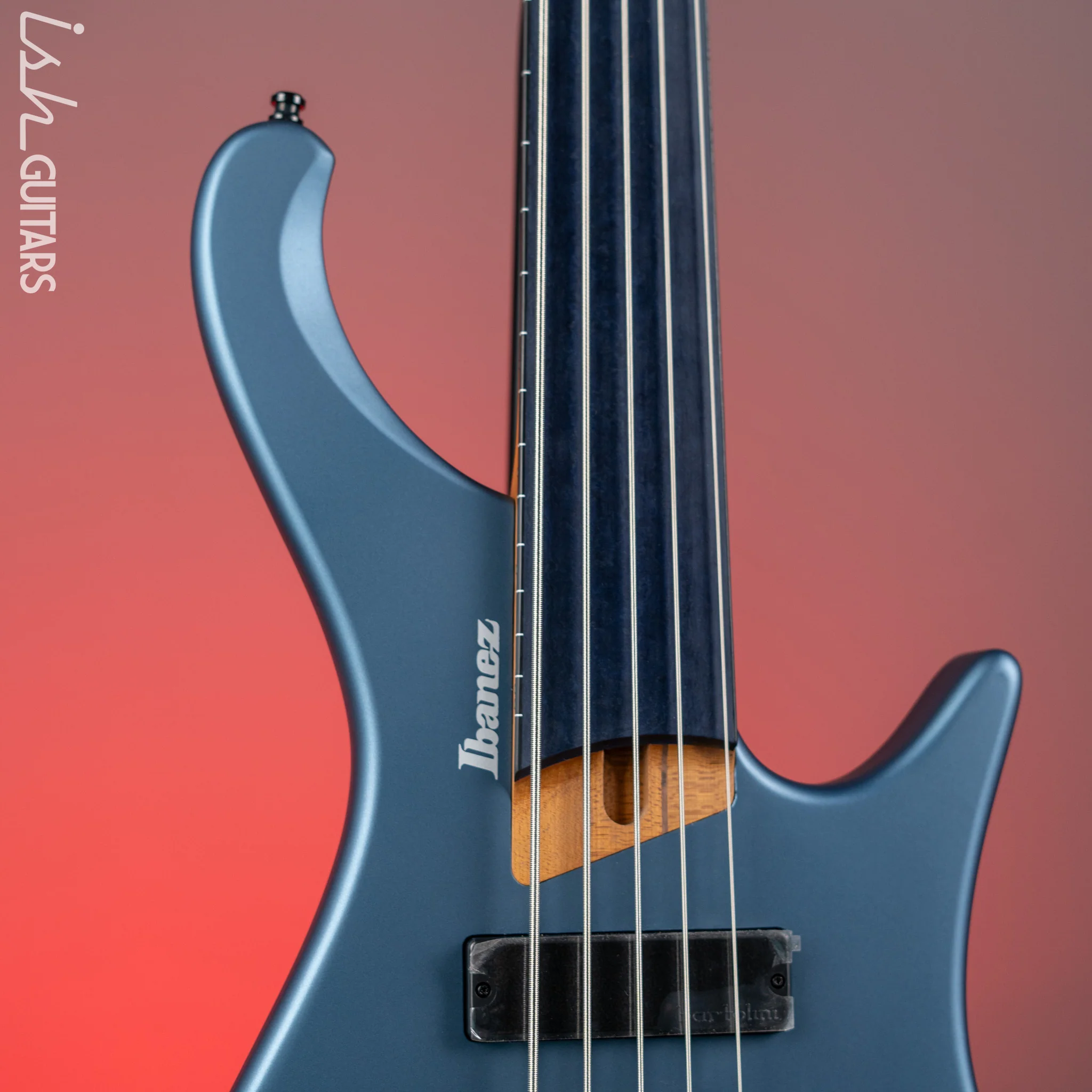 Ibanez EHB1005F Standard 5-String Fretless Multi-Scale Bass Arctic Ocean Matte Demo - Image 3