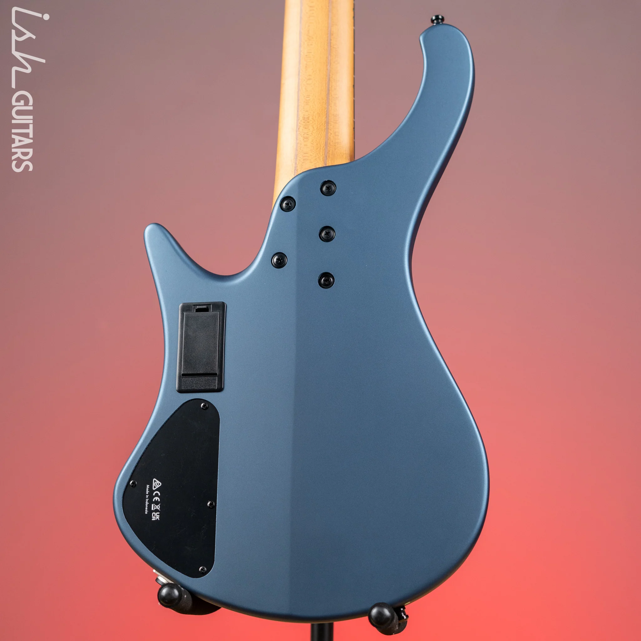 Ibanez EHB1005F Standard 5-String Fretless Multi-Scale Bass Arctic Ocean Matte Demo - Image 7