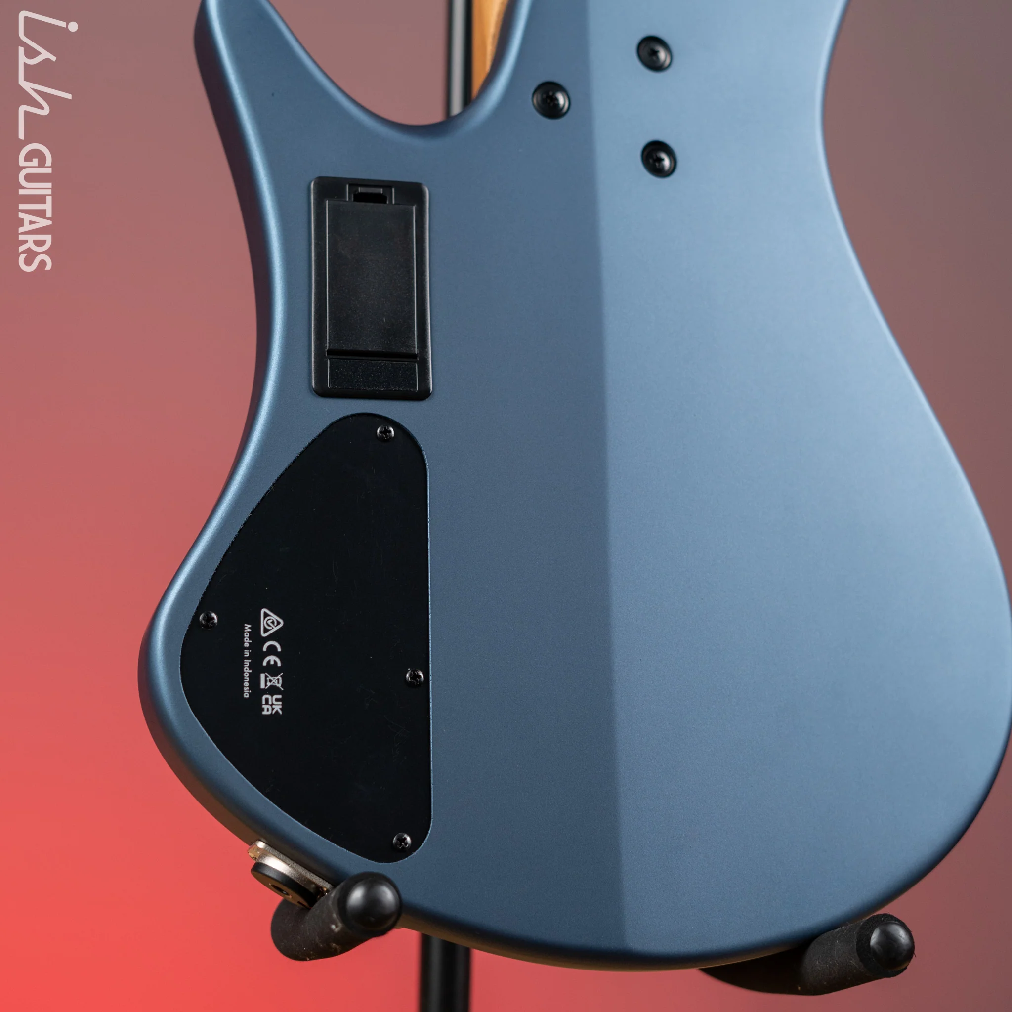 Ibanez EHB1005F Standard 5-String Fretless Multi-Scale Bass Arctic Ocean Matte Demo - Image 9