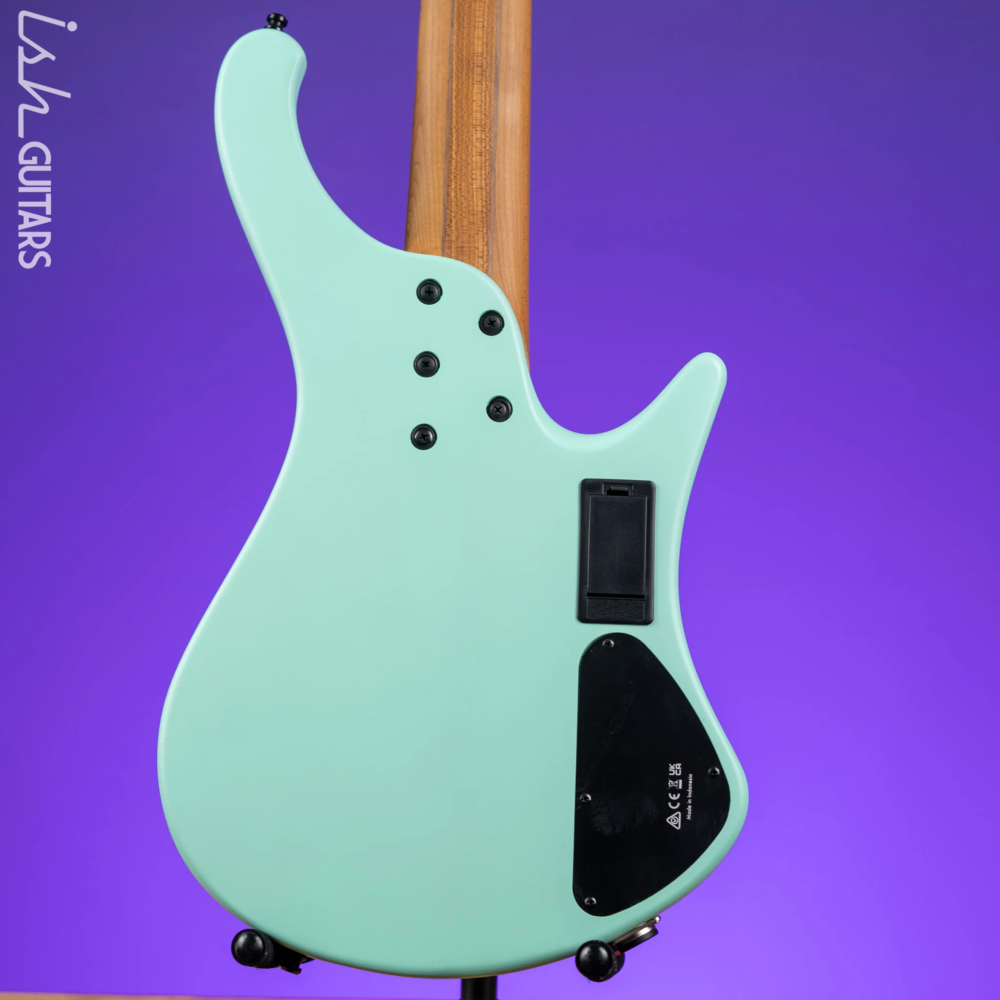 Ibanez EHB1005MSL Multi-Scale Left Handed 5-String Headless Bass Sea Foam Green Demo - Image 7