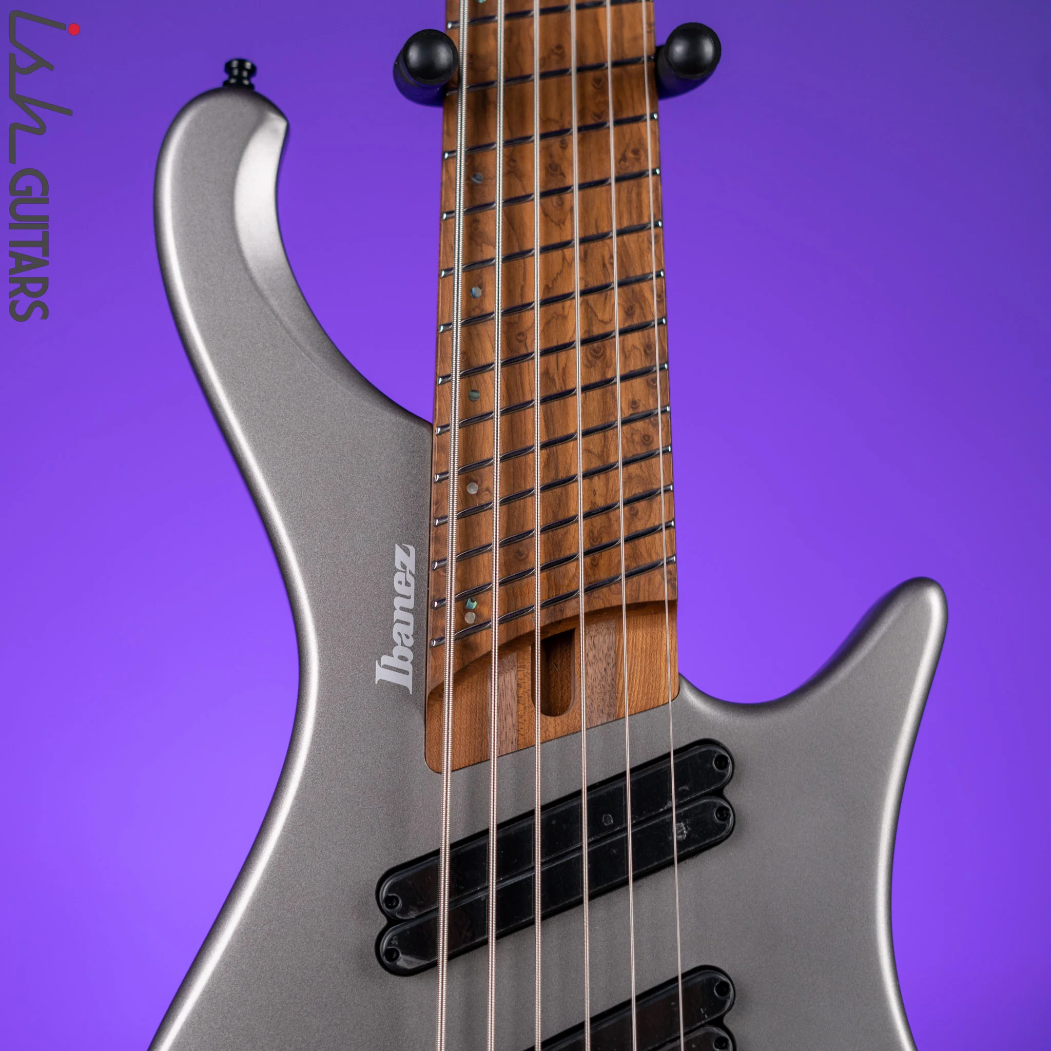Ibanez EHB1006MS 6-String Headless Bass Metallic Grey Matte - Image 3