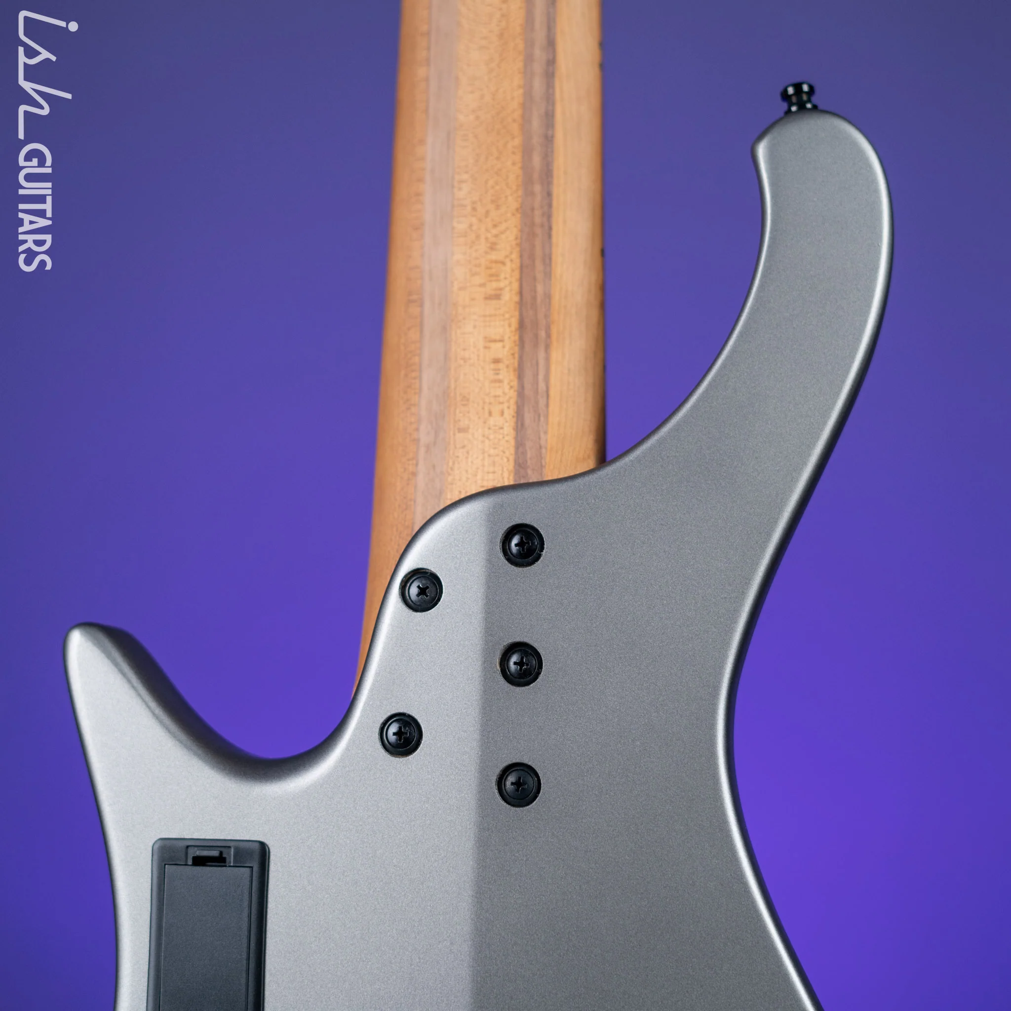 Ibanez EHB1006MS 6-String Headless Bass Metallic Grey Matte Demo - Image 9