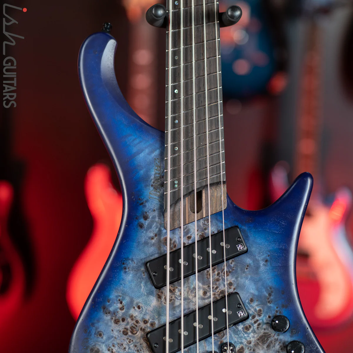 Ibanez EHB1505MS 5-String Multi-Scale Headless Bass Pacific Blue Burst Flat - Image 3