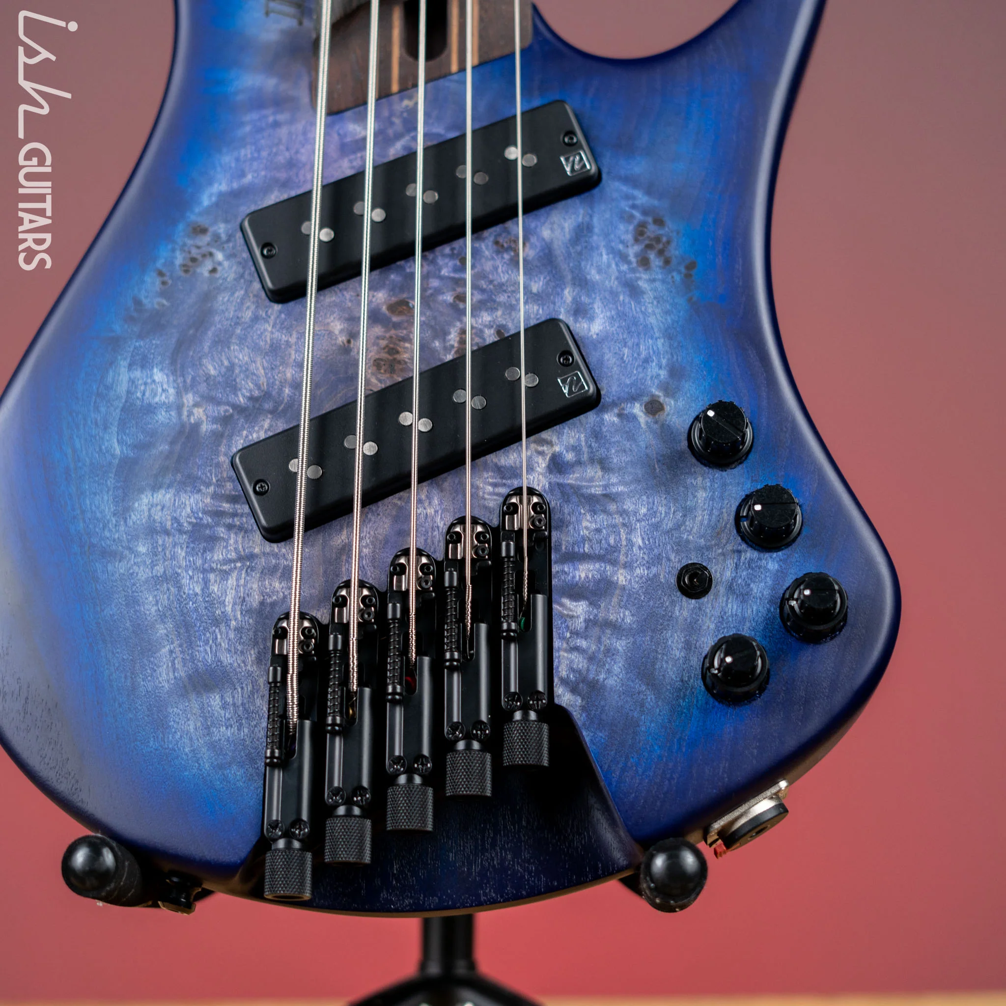 Ibanez EHB1505MS Multi-Scale Headless Bass Pacific Blue Burst Flat - Image 4