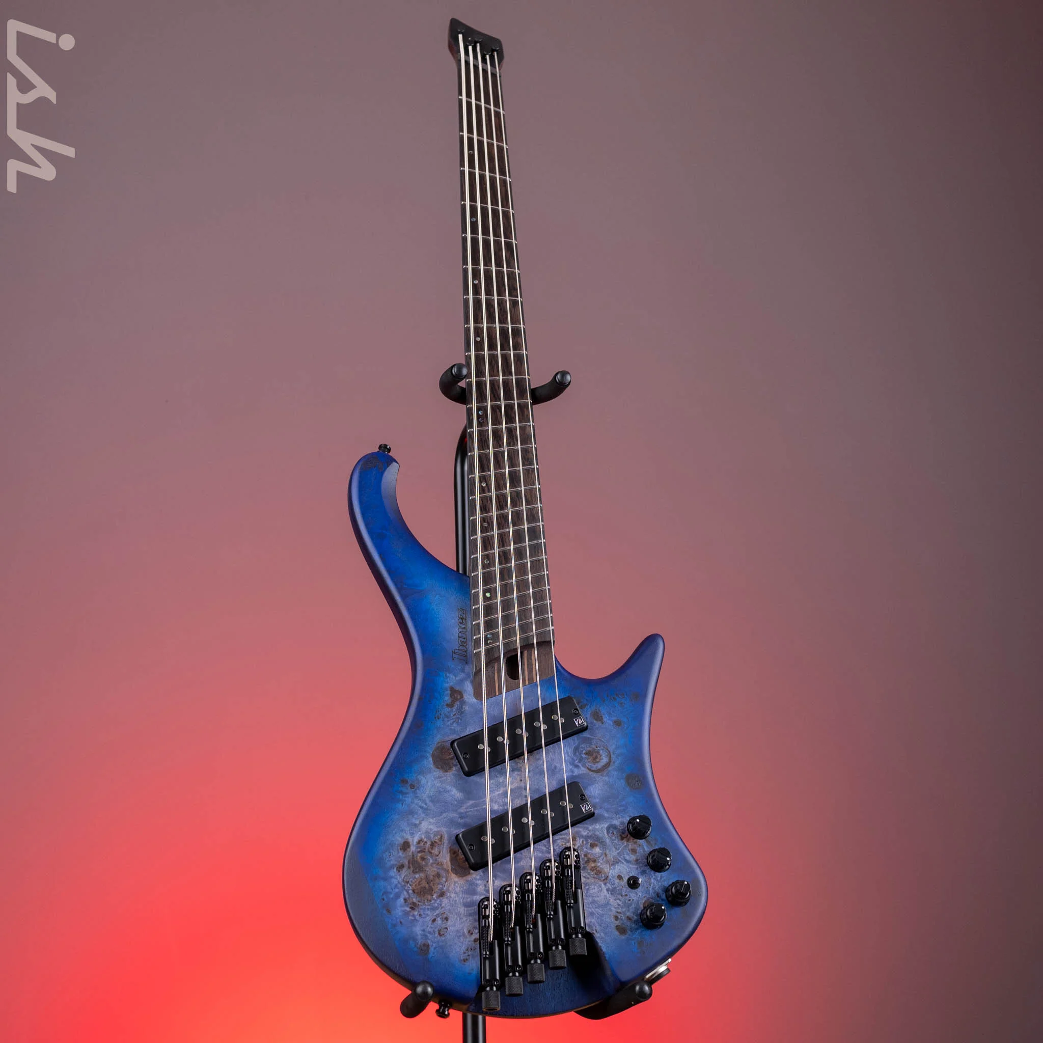 Ibanez EHB1505MS Multi-Scale Headless Bass Pacific Blue Burst Flat Demo - Image 2