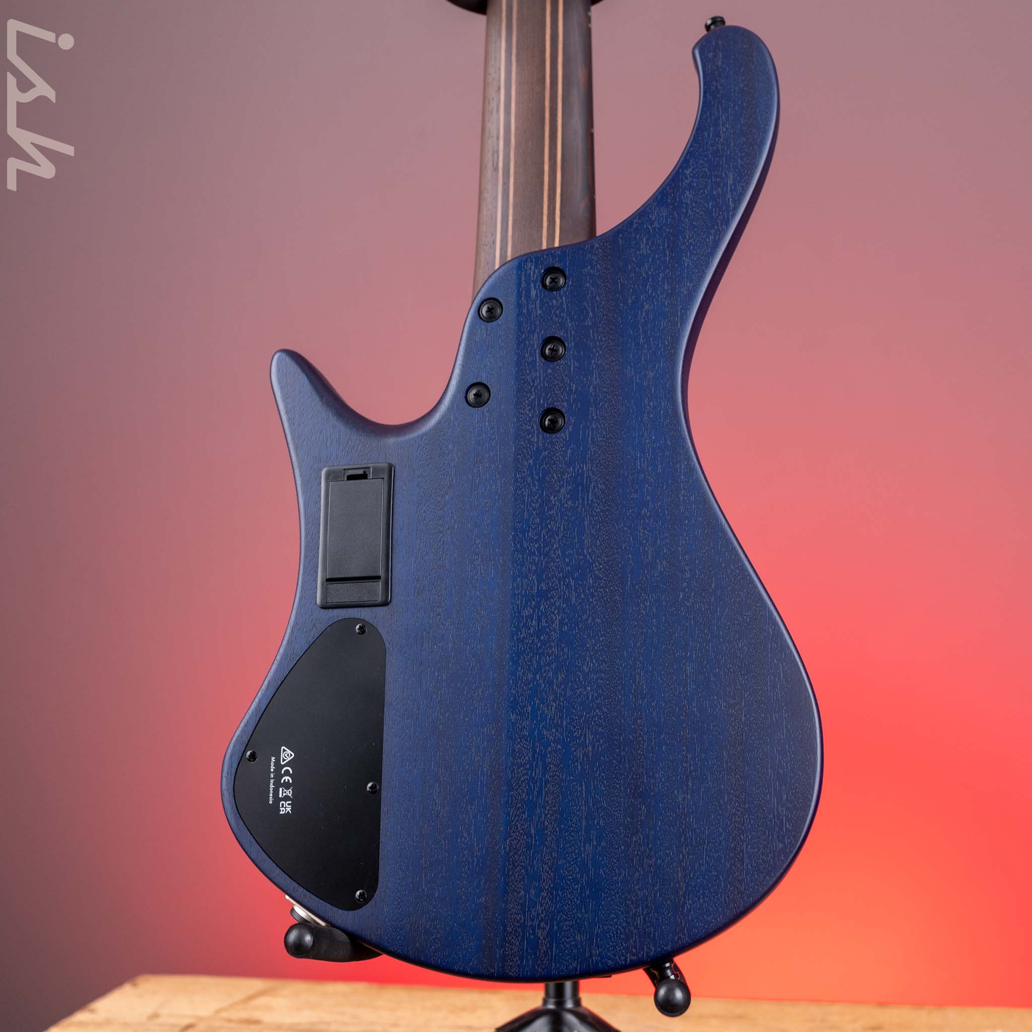 Ibanez EHB1505MS Multi-Scale Headless Bass Pacific Blue Burst Flat Demo - Image 7