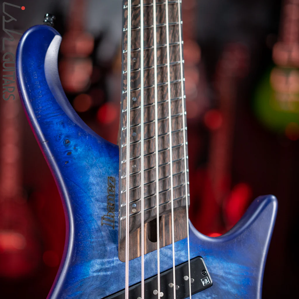 Ibanez EHB1505MS Multi-Scale Headless Bass Pacific Blue Burst Flat - Image 3