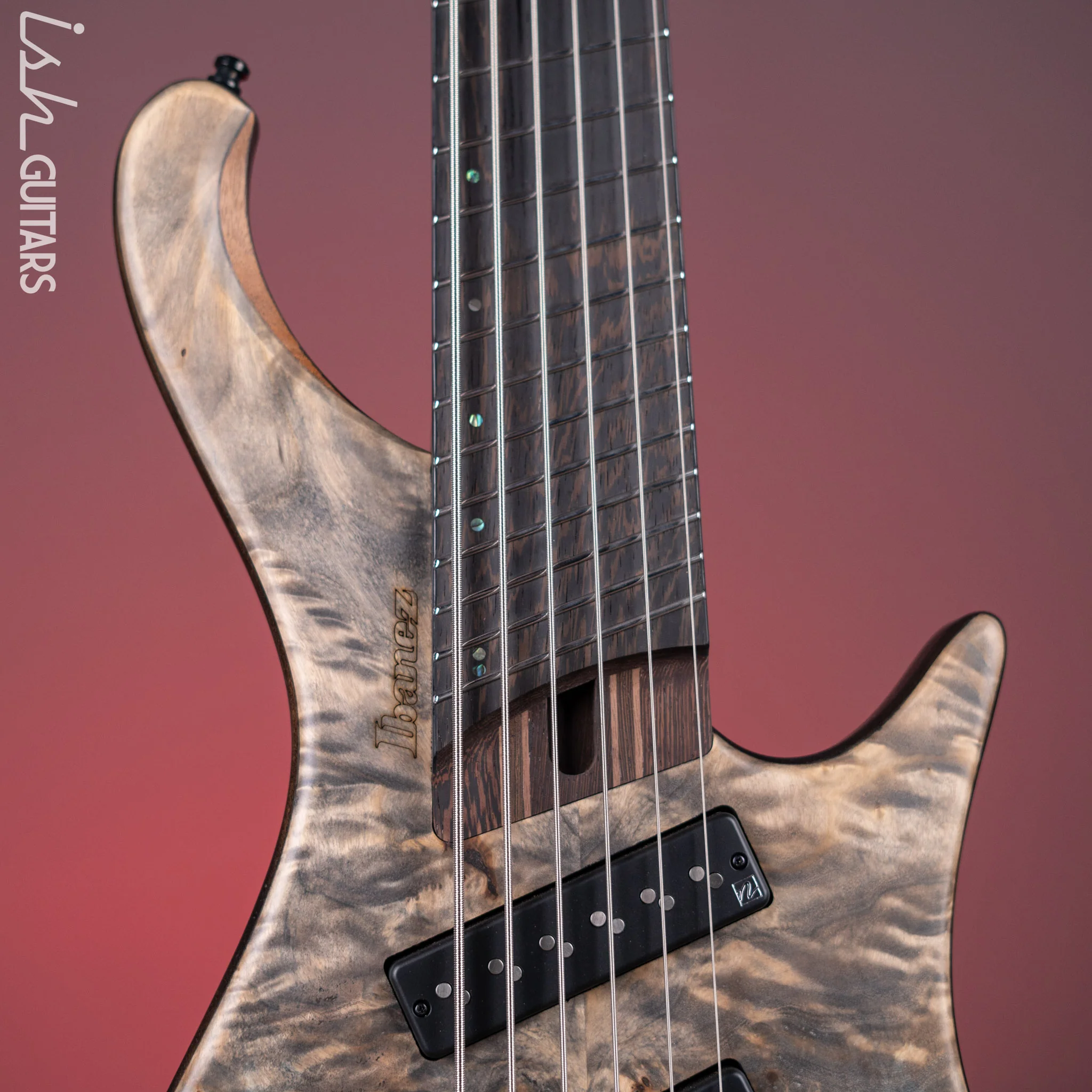 Ibanez EHB1506MS Multi-Scale 6-String Bass Black Ice Flat - Image 3