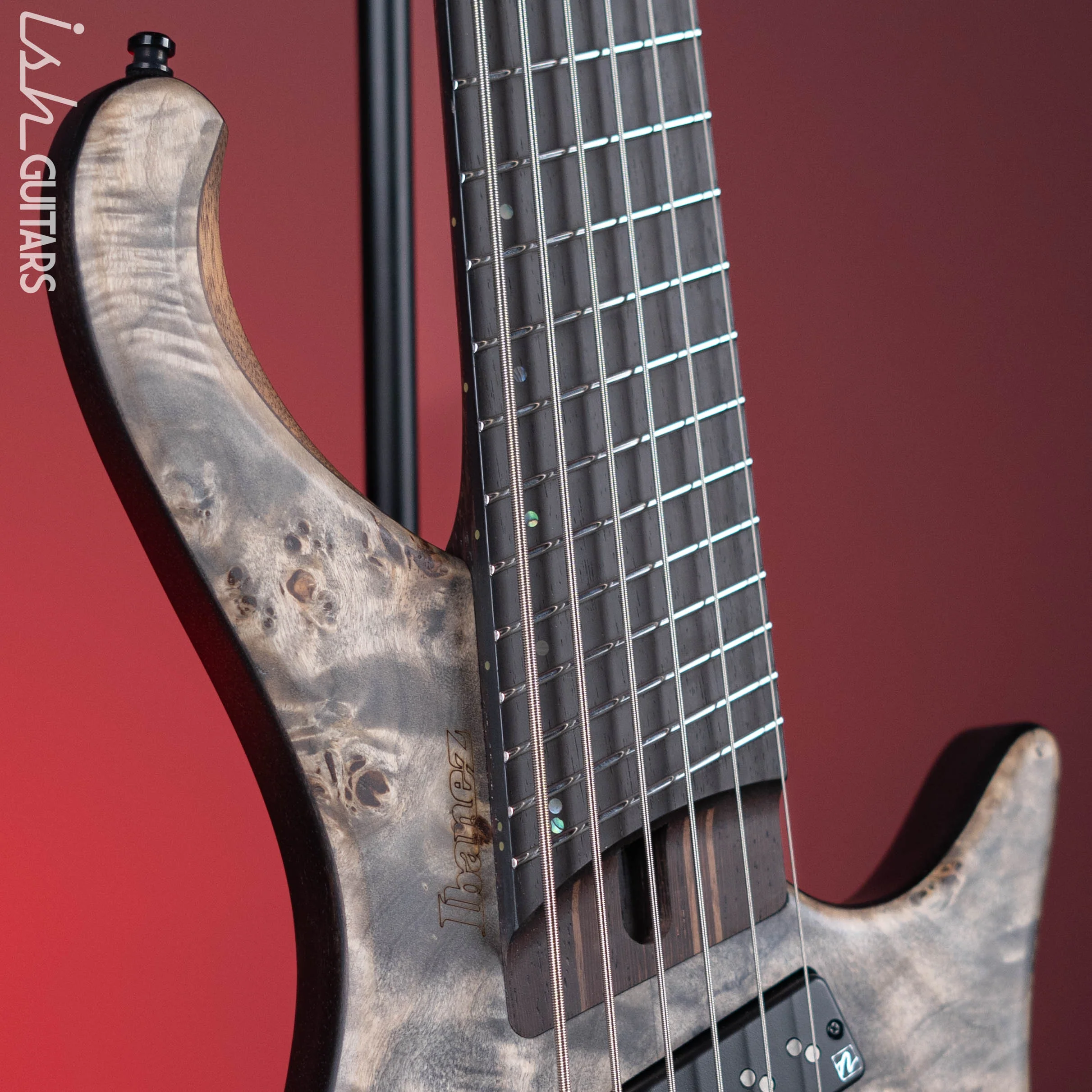 Ibanez EHB1506MS Multi-Scale 6-String Bass Black Ice Flat Demo - Image 2