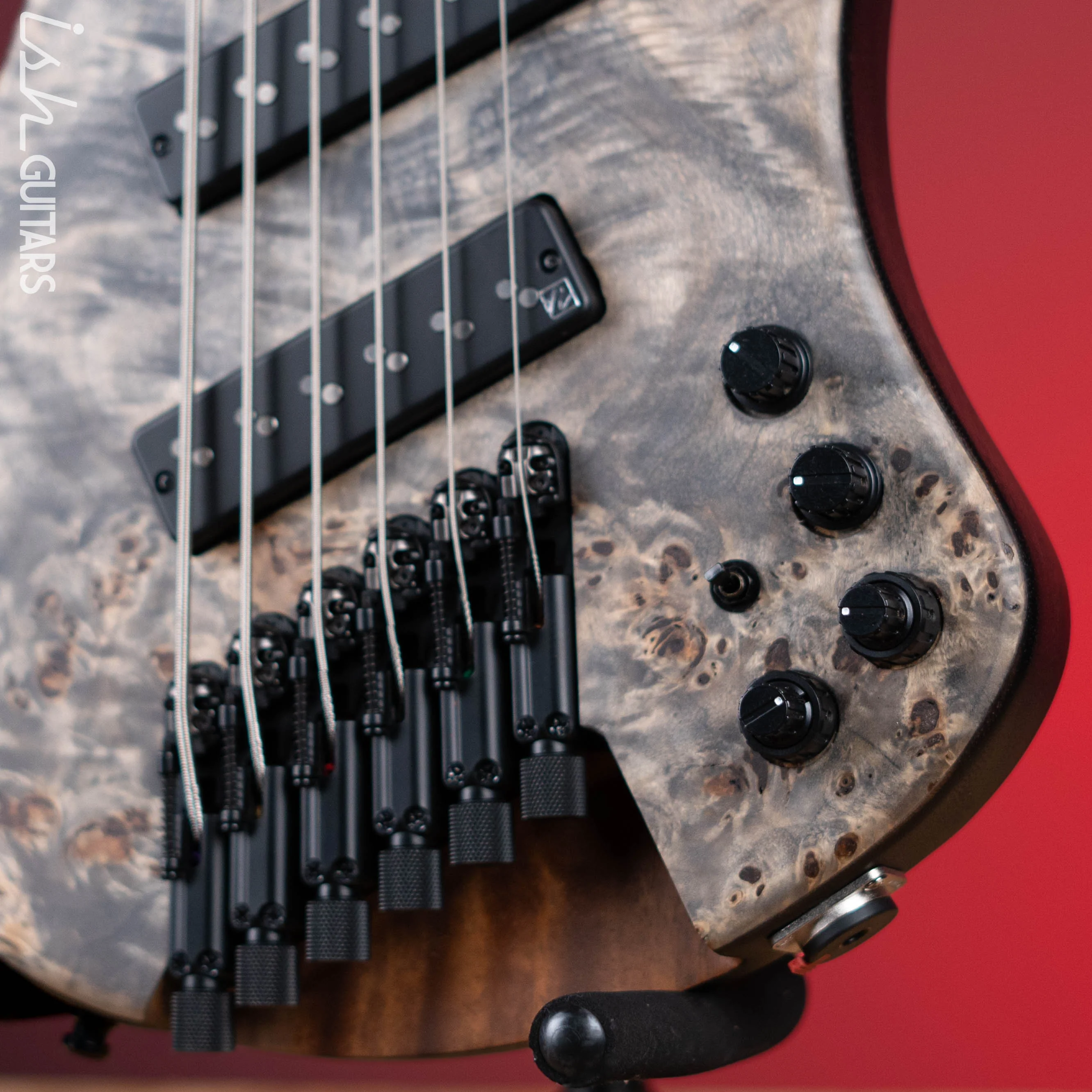 Ibanez EHB1506MS Multi-Scale 6-String Bass Black Ice Flat Demo - Image 3