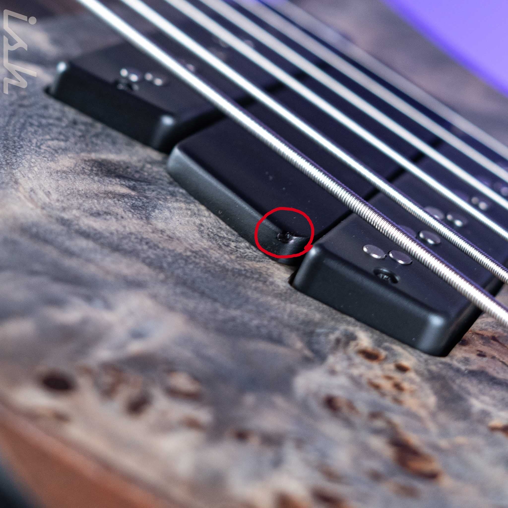Ibanez EHB1506MS Multi-Scale 6-String Bass Black Ice Flat Demo - Image 6