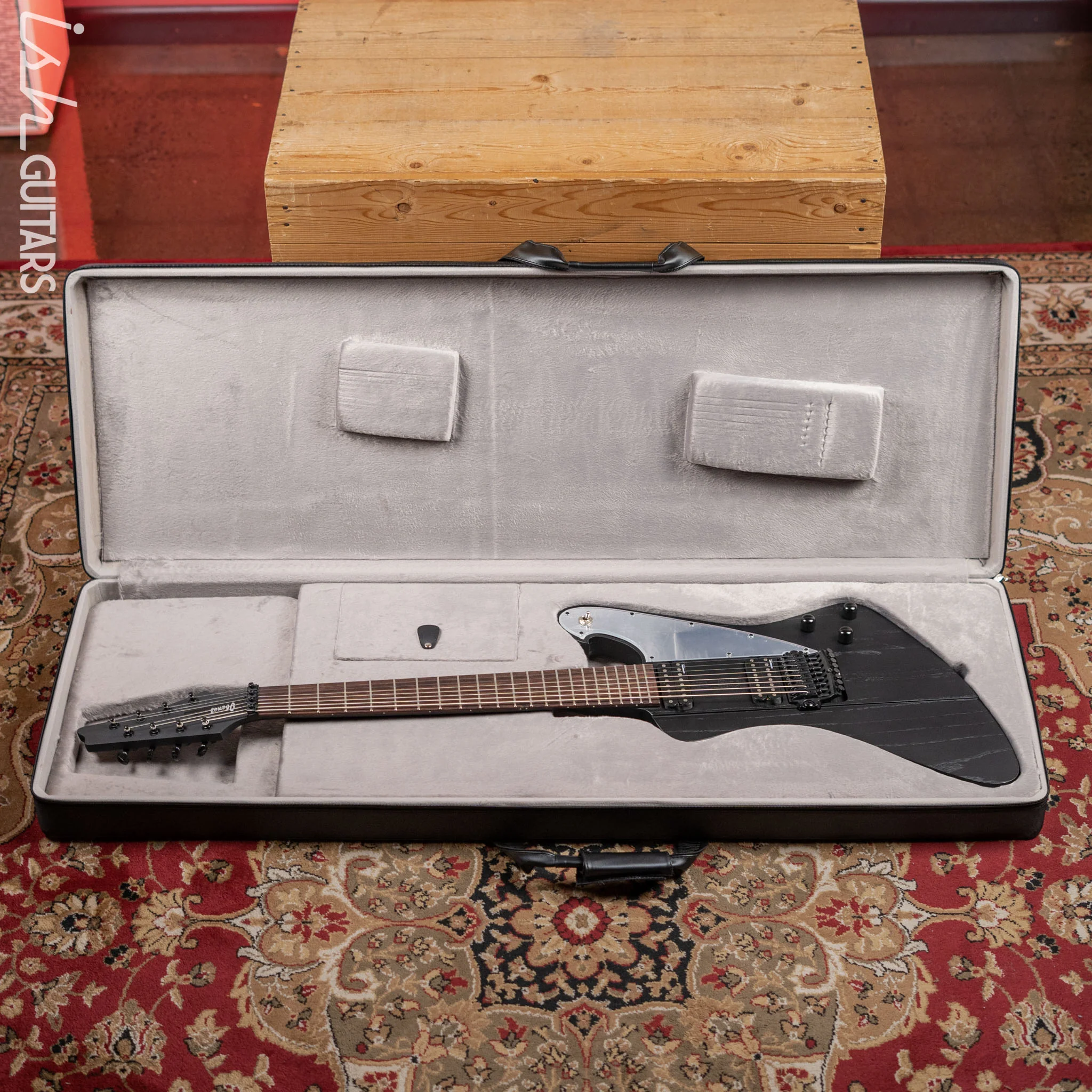 Ibanez FTM33 Fredrik Thordenal Signature 8-String Guitar Weathered Black - Image 12
