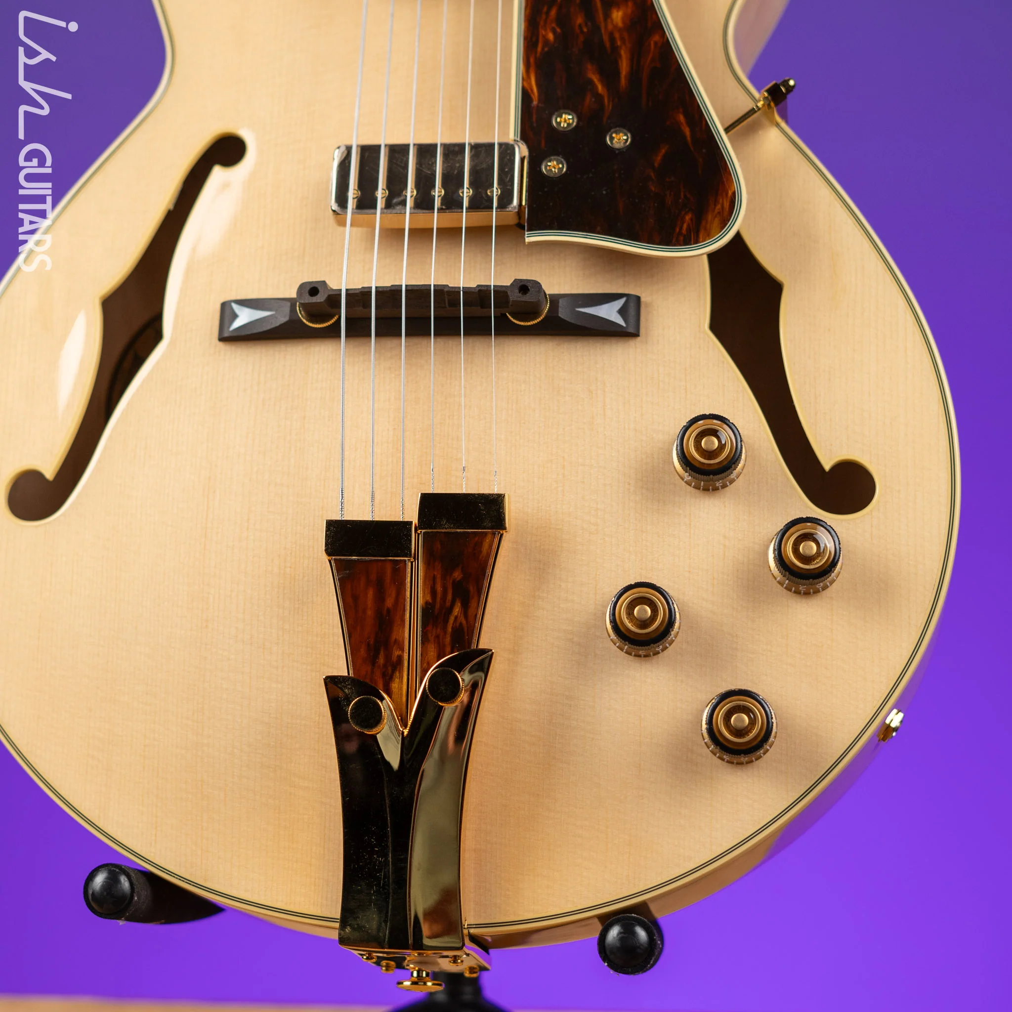 Ibanez GB10 George Benson Signature Hollowbody Electric Guitar Natural - Image 4