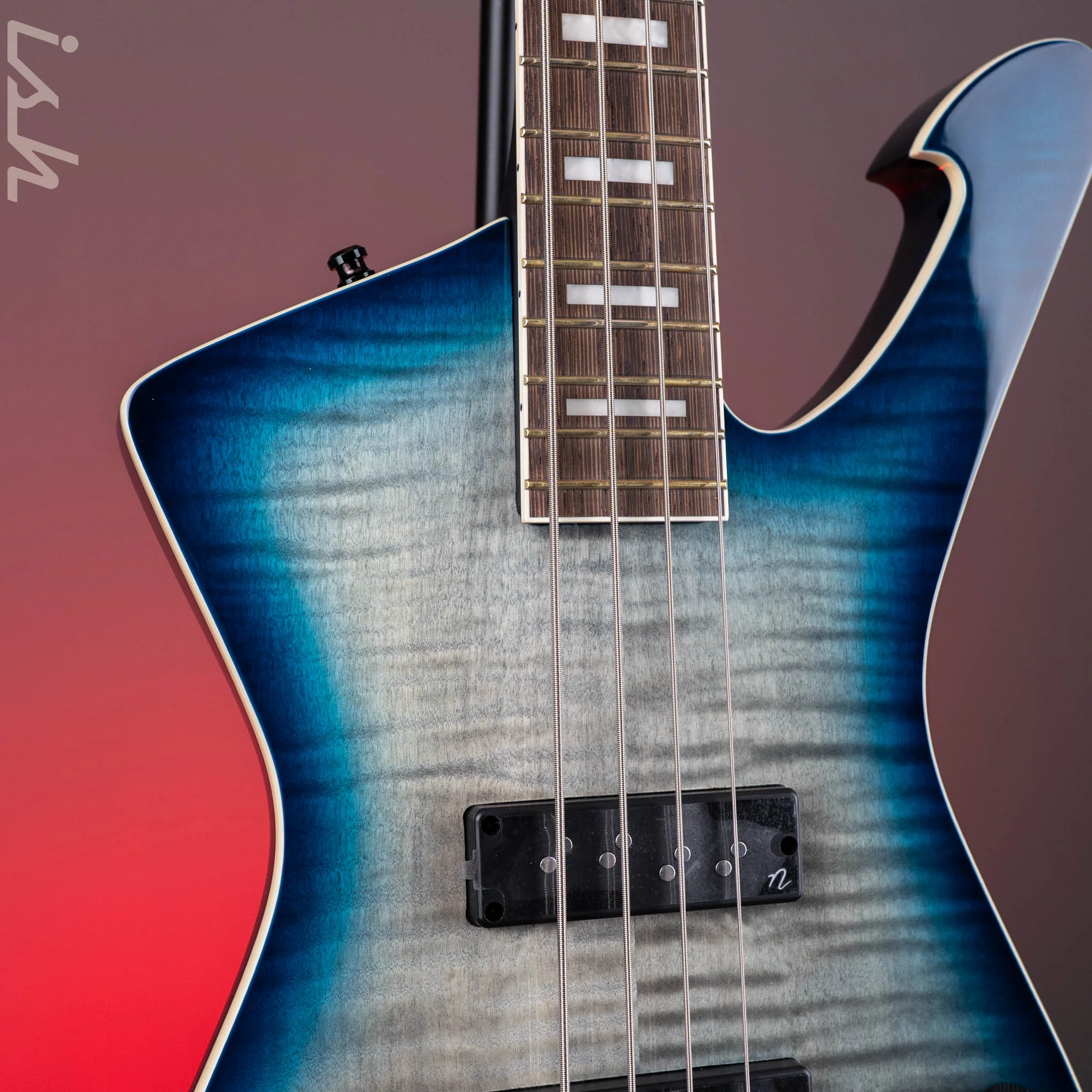 Ibanez ICB720FM Iceman 4-String Bass Cosmic Blue Starburst - Image 4