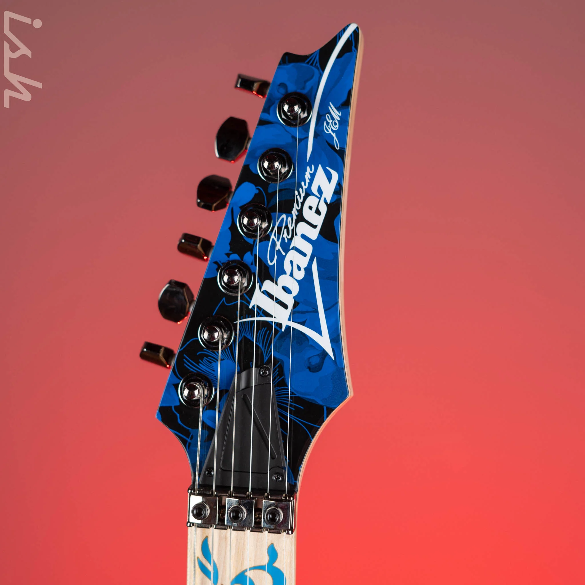 Ibanez JEM77P Steve Vai Signature JEM Premium Series Electric Guitar Blue Floral Pattern - Image 5