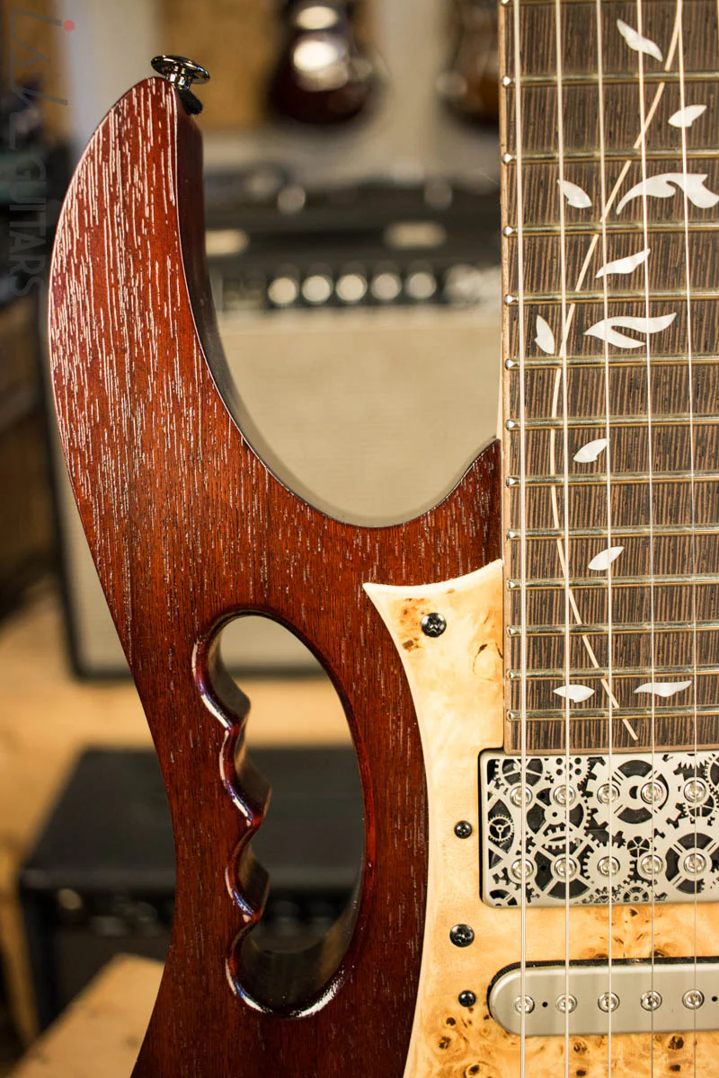 Ibanez JEM77WDP Steve Vai Signature “Woody” Charcoal Brown - Image 3