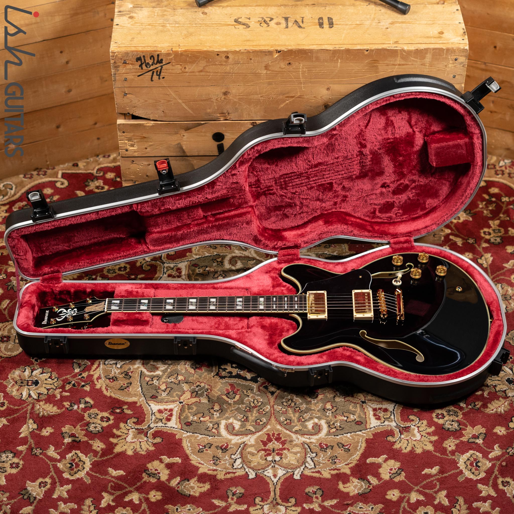 Ibanez JSM20TH John Scofield 20th Anniversary Signature Semi-Hollow Black - Image 12