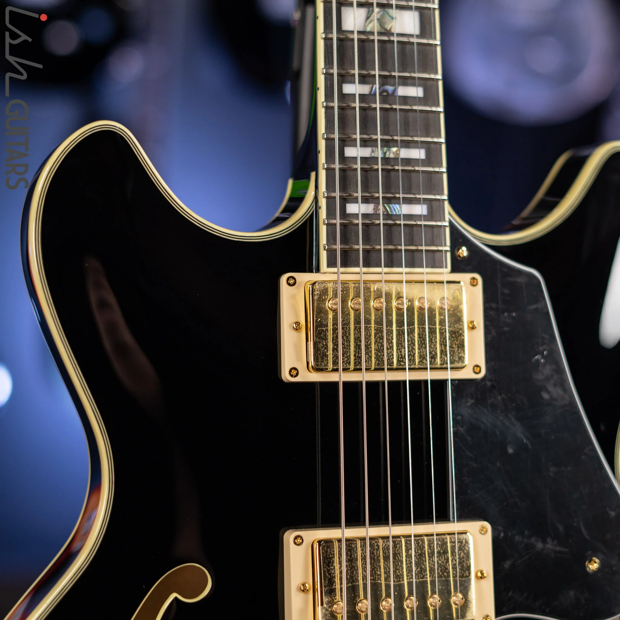 Ibanez JSM20TH John Scofield 20th Anniversary Signature Semi-Hollow Black - Image 3