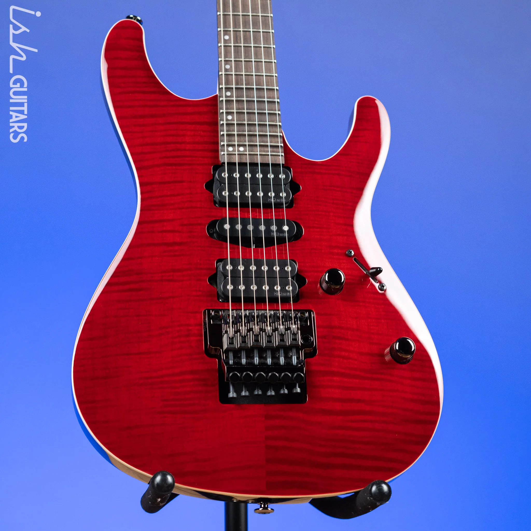 Ibanez KIKO100 Kiko Loureiro Signature Transparent Ruby Red Demo