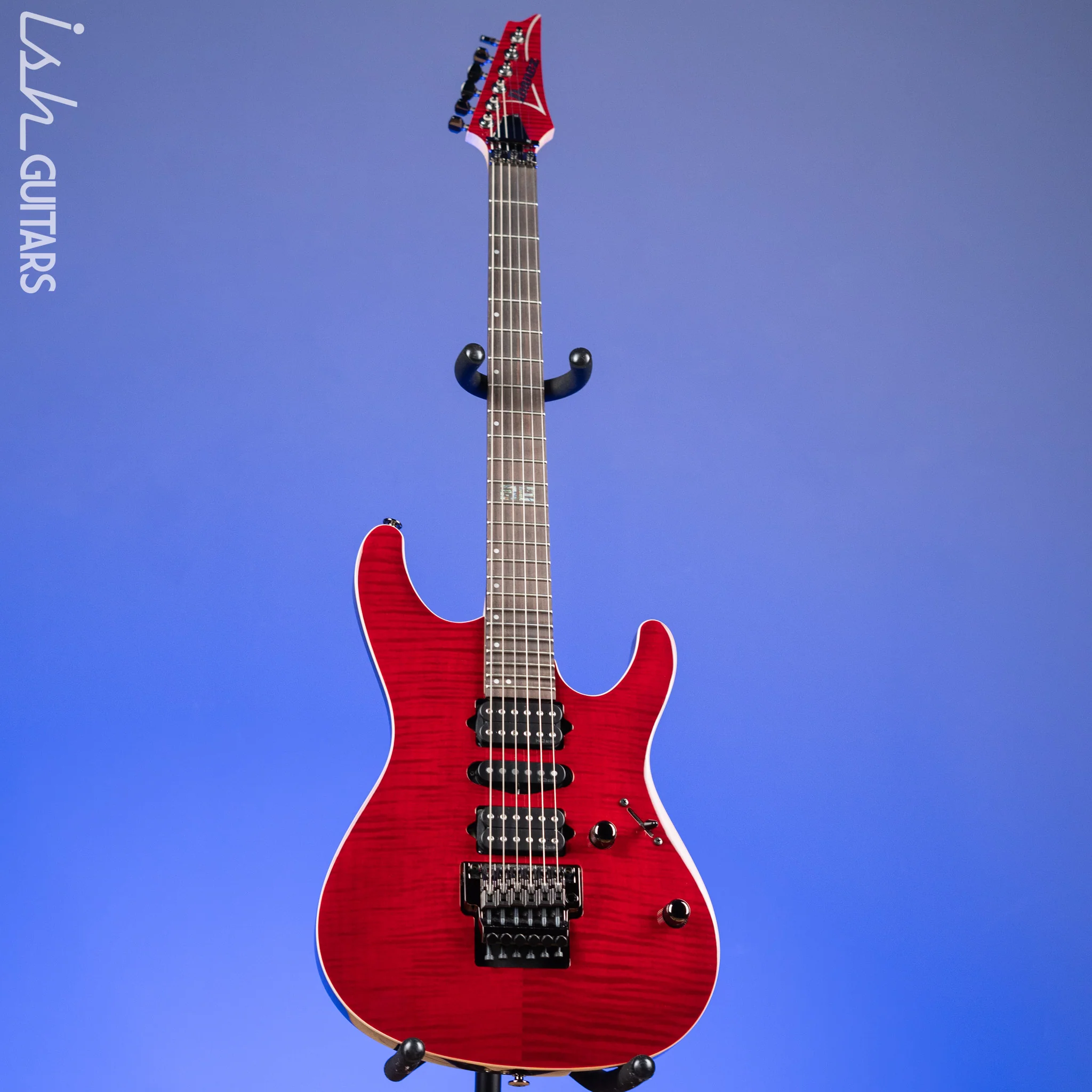 Ibanez KIKO100 Kiko Loureiro Signature Transparent Ruby Red Demo - Image 2