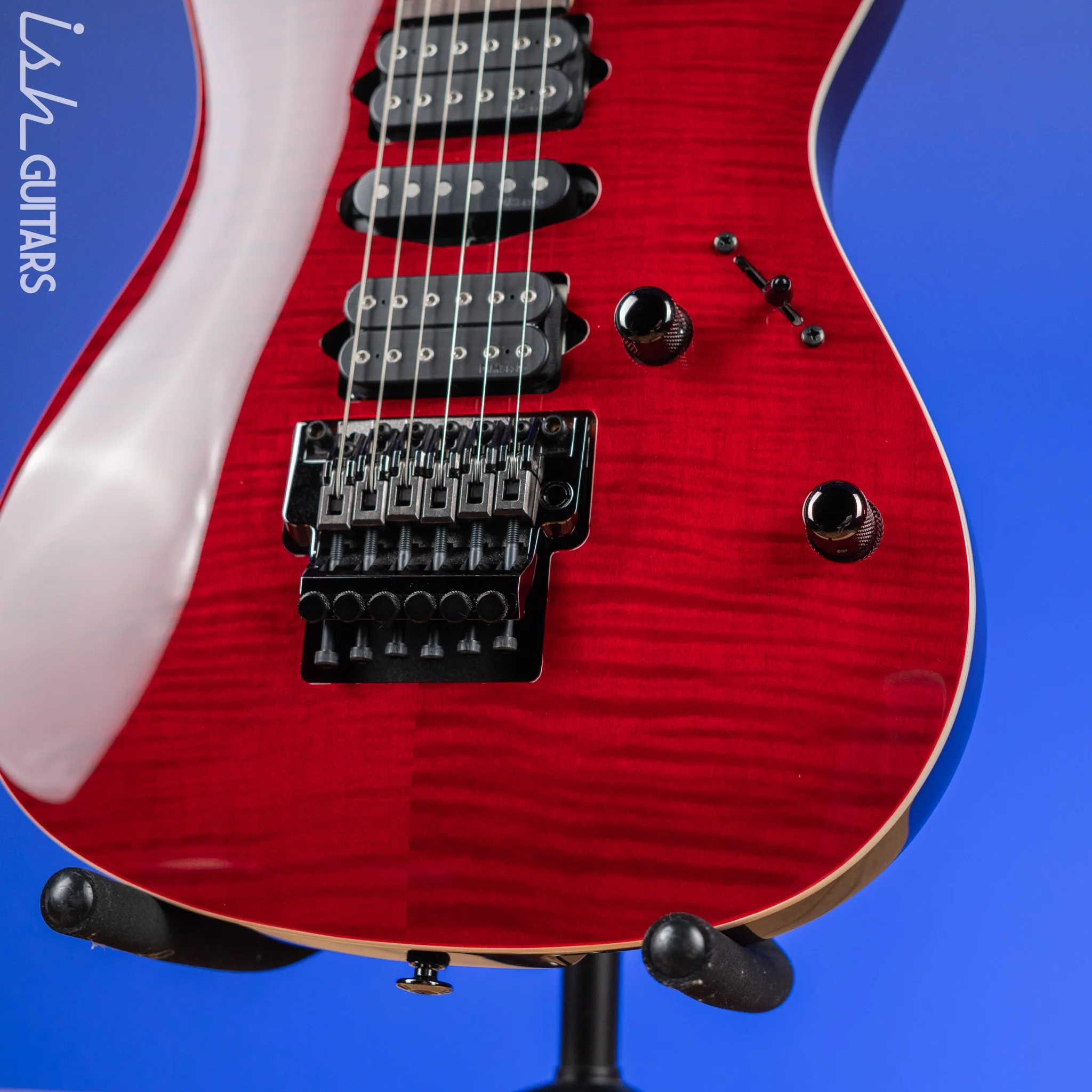 Ibanez KIKO100 Kiko Loureiro Signature Transparent Ruby Red Demo - Image 4