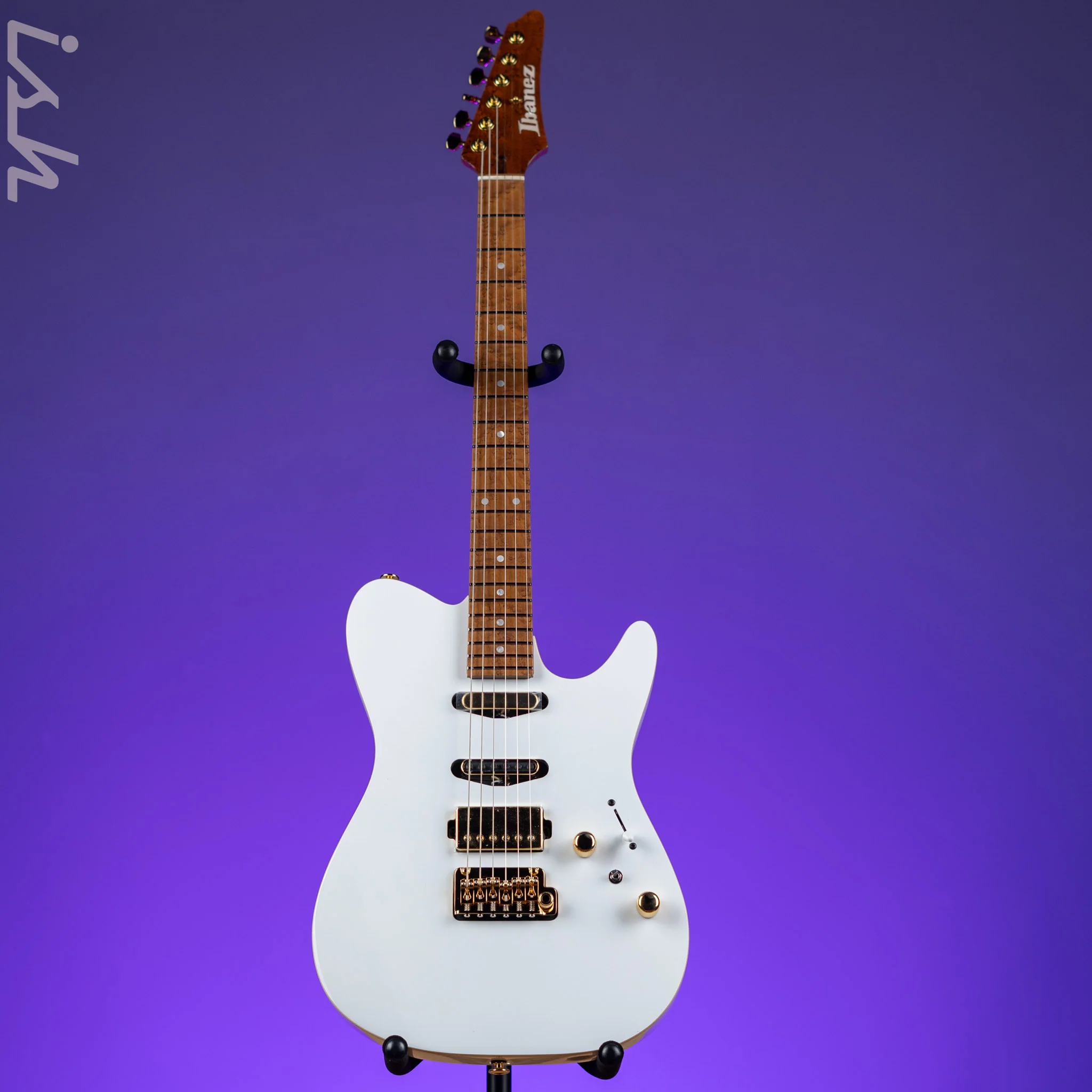 Ibanez LB1 Lari Basilio Signature Prestige Electric Guitar White - Image 2