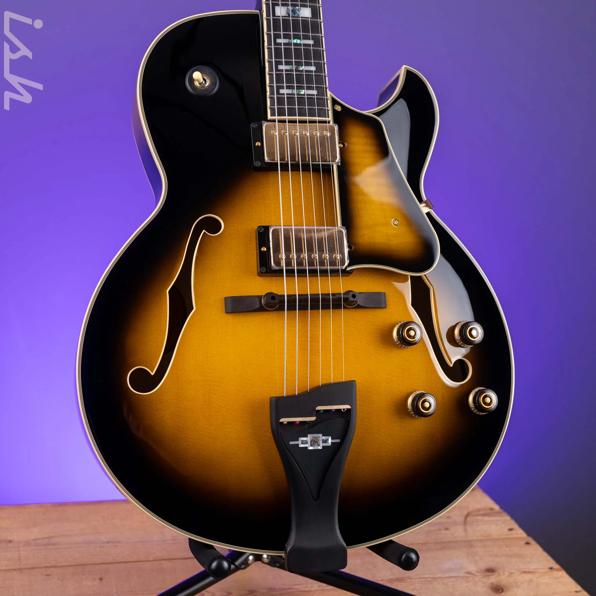 Ibanez LGB300 Hollowbody George Benson Vintage Yellow Sunburst Demo