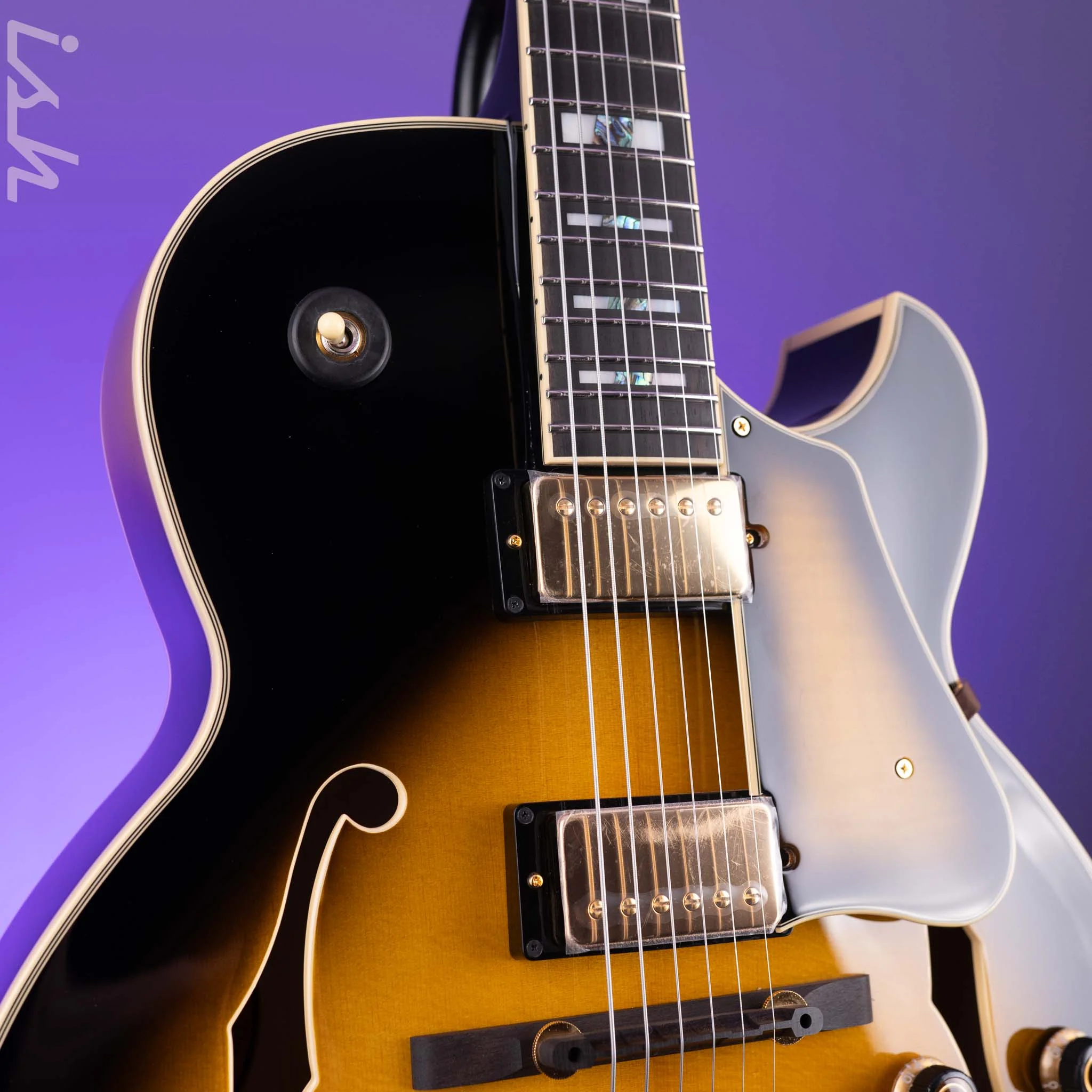 Ibanez LGB300 Hollowbody George Benson Vintage Yellow Sunburst Demo - Image 3