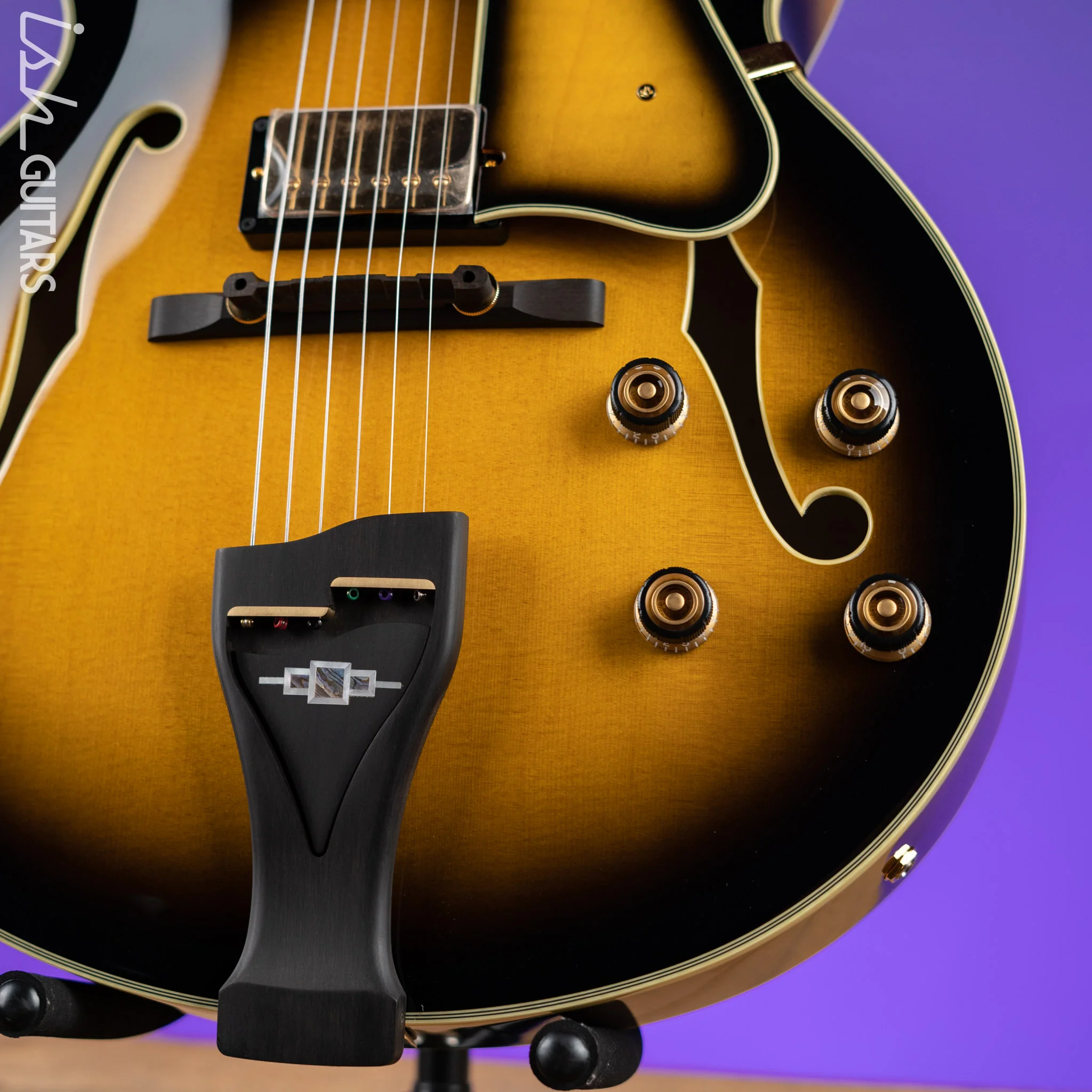 Ibanez LGB300 Hollowbody George Benson Vintage Yellow Sunburst - Image 4