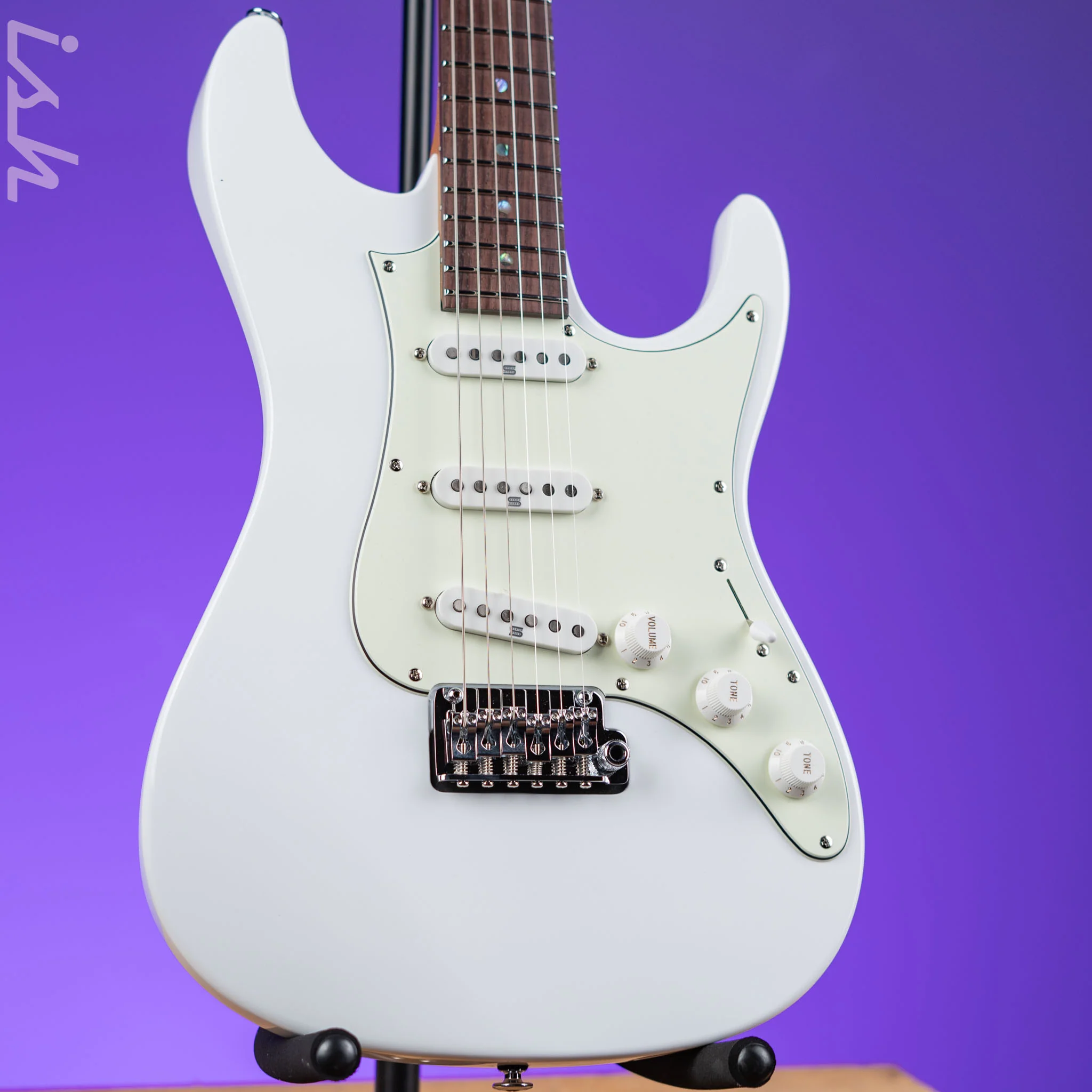 Ibanez LM1 Luca Mantovanelli Signature Prestige Electric Guitar Luna White Demo