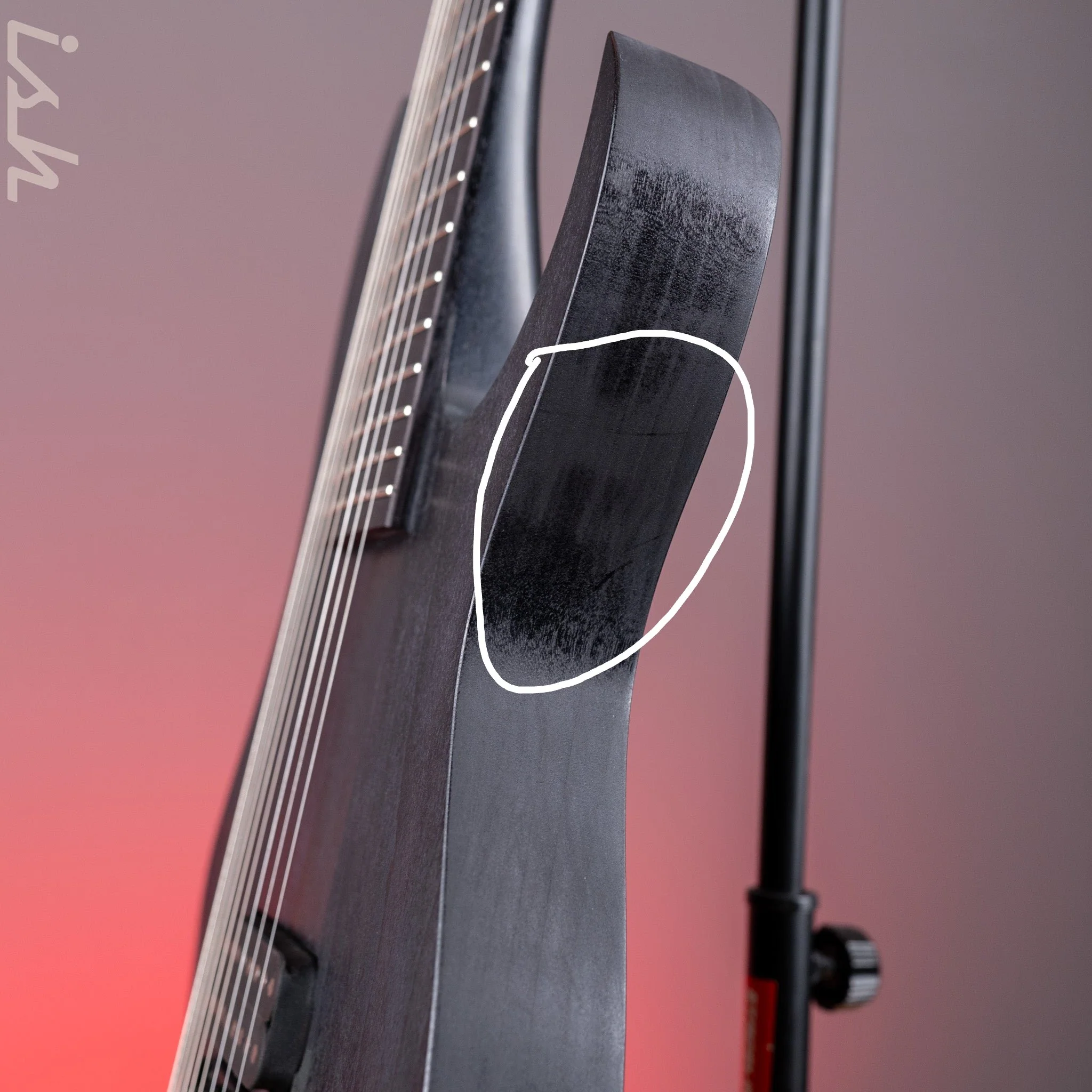 Ibanez Mårten Hagström Signature M8M Electric Guitar Weathered Black - Demo - Image 8