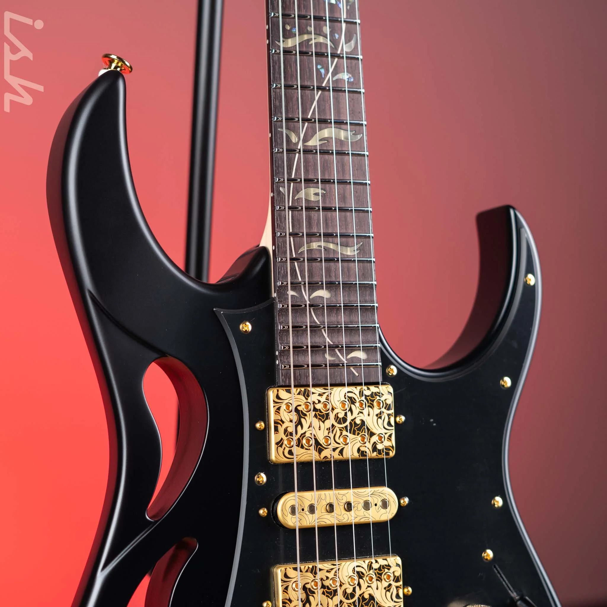 Ibanez PIA3761 Steve Vai Signature Electric Guitar Onyx Black - Image 3