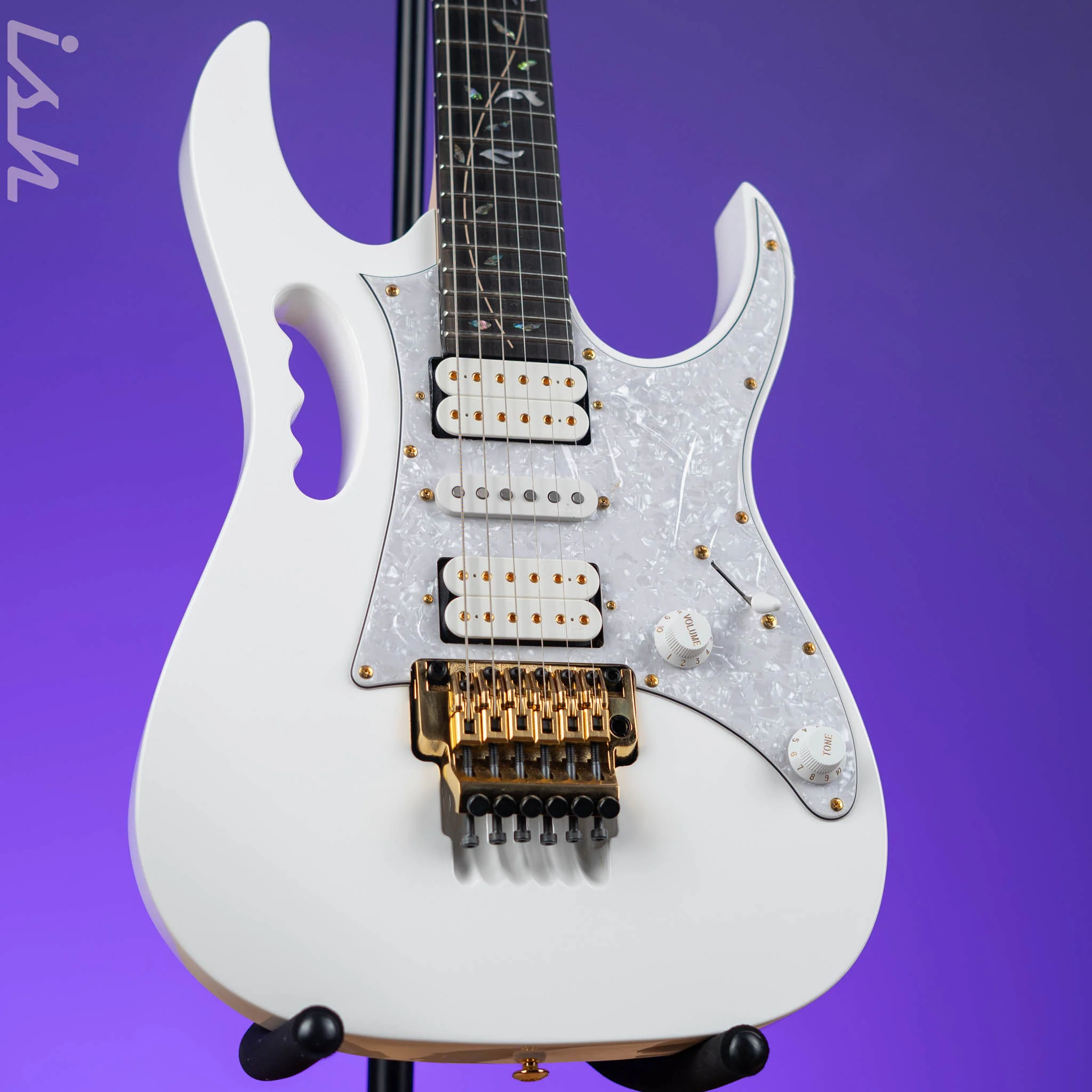 Ibanez Premium JEM7VP Steve Vai Signature Electric Guitar White