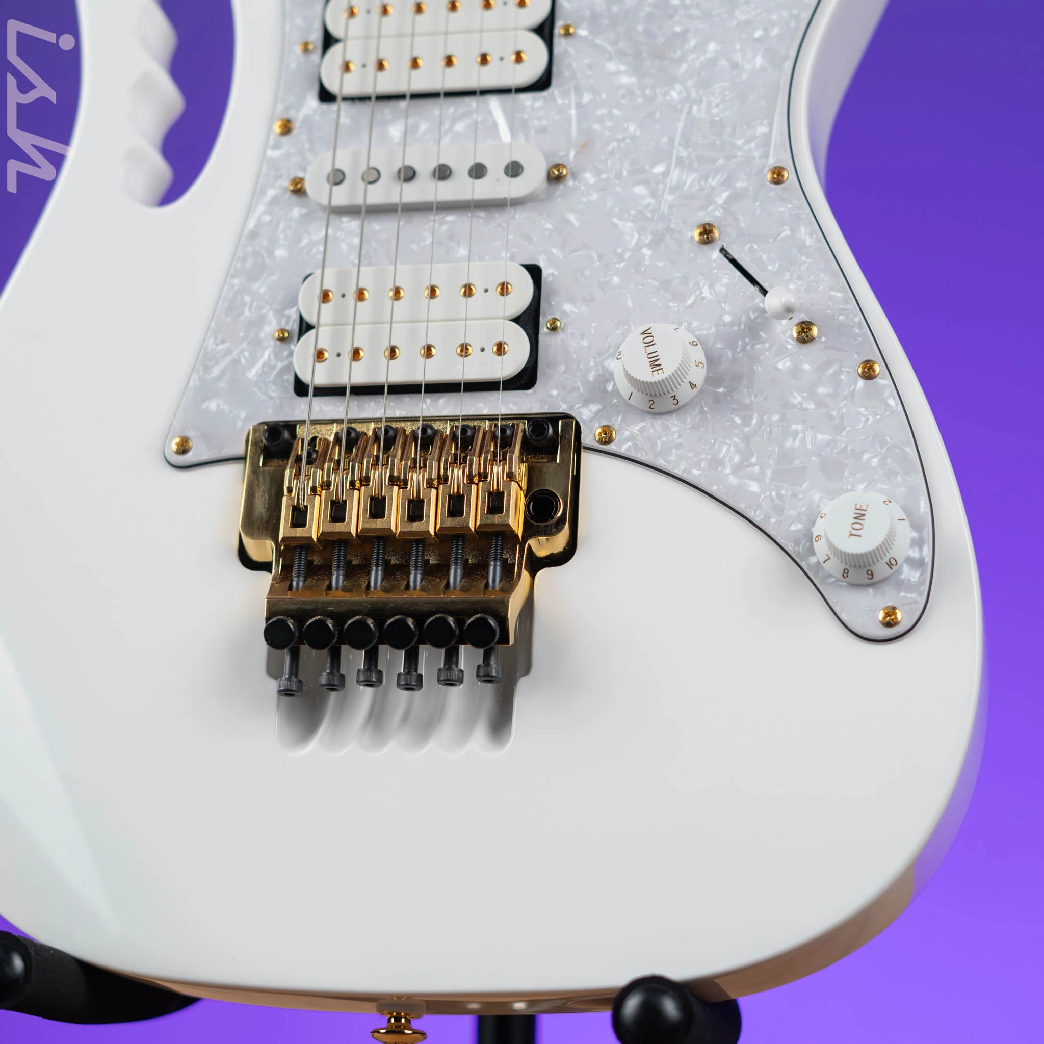 Ibanez Premium JEM7VP Steve Vai Signature Electric Guitar White - Image 4