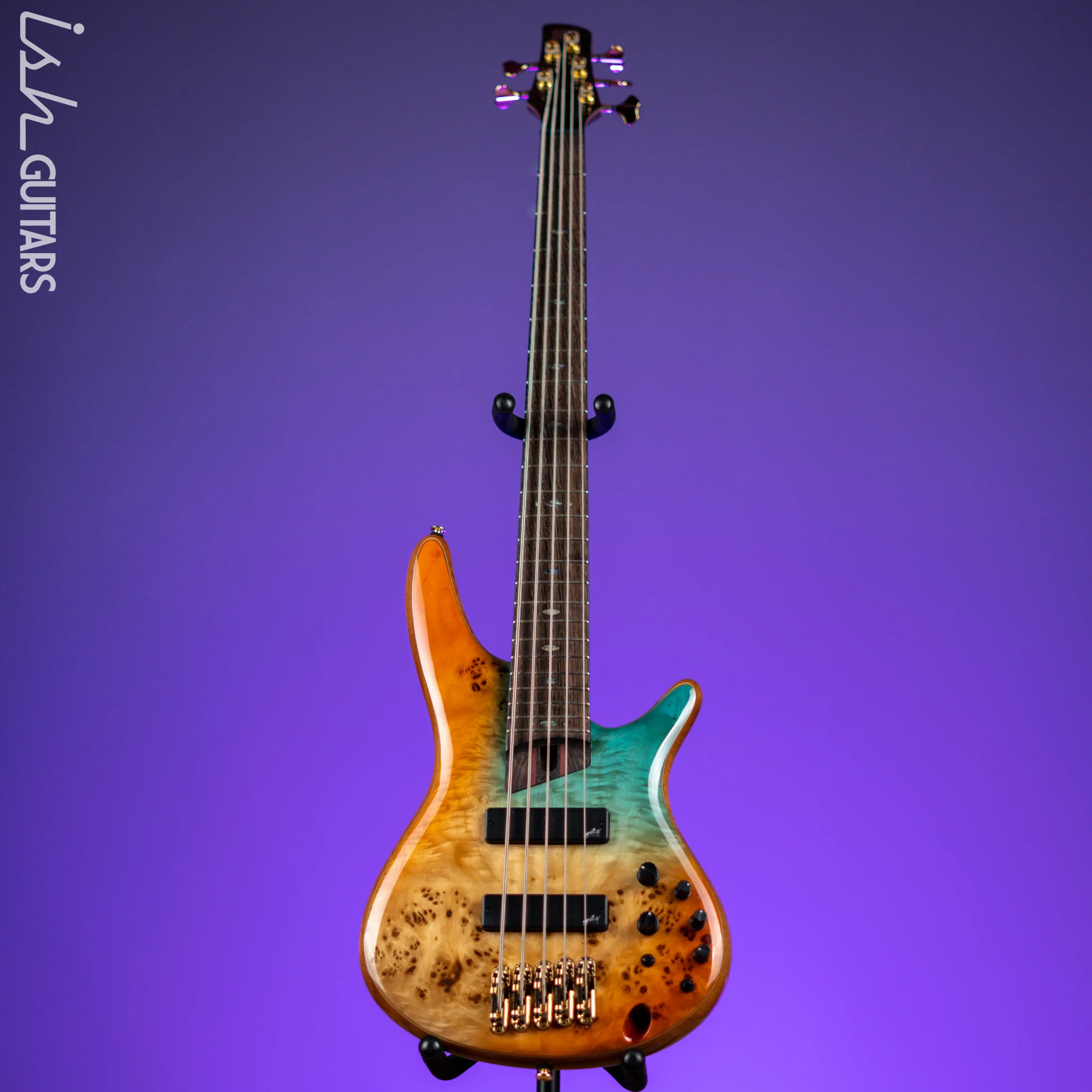 Ibanez Premium SR1605D 5-String Bass Autumn Sunset Sky Demo - Image 2