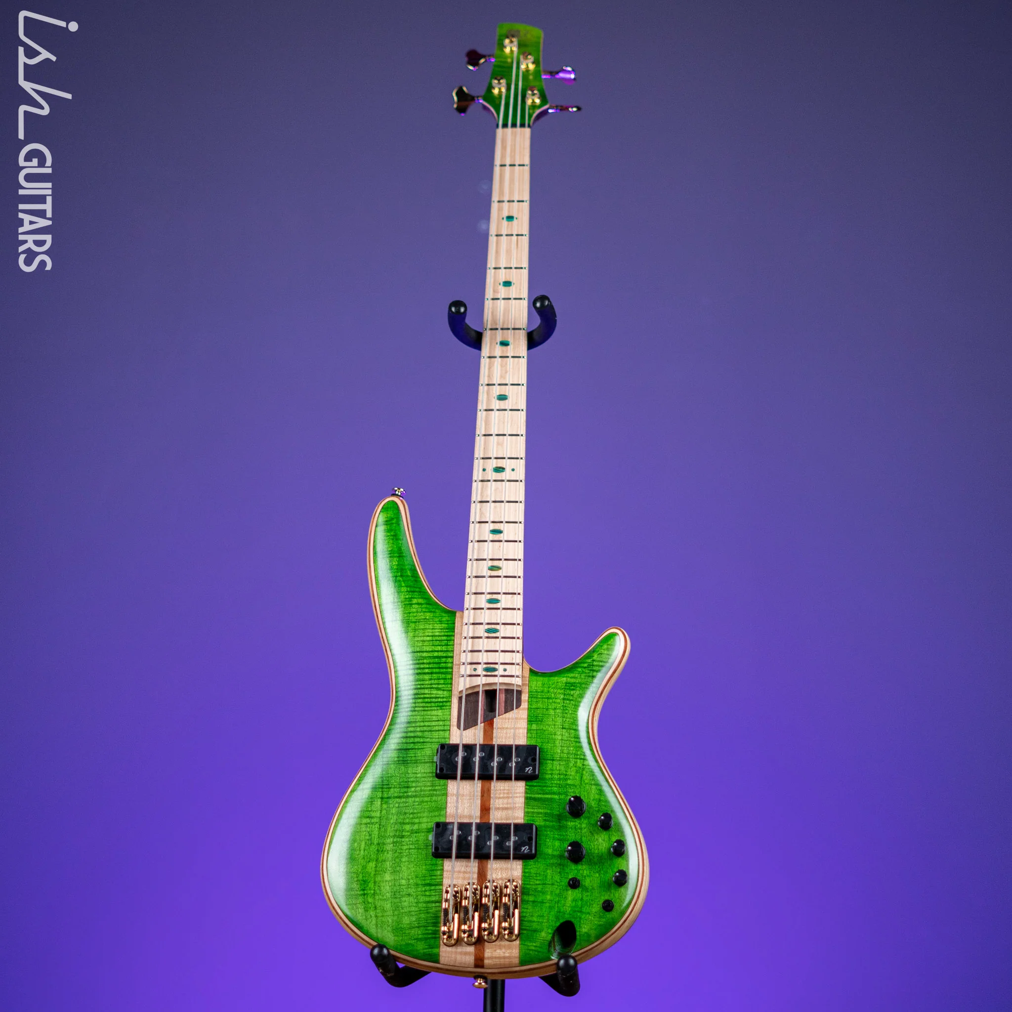 Ibanez Premium SR4FMDX 4-String Bass Emerald Green Low Gloss - Image 2