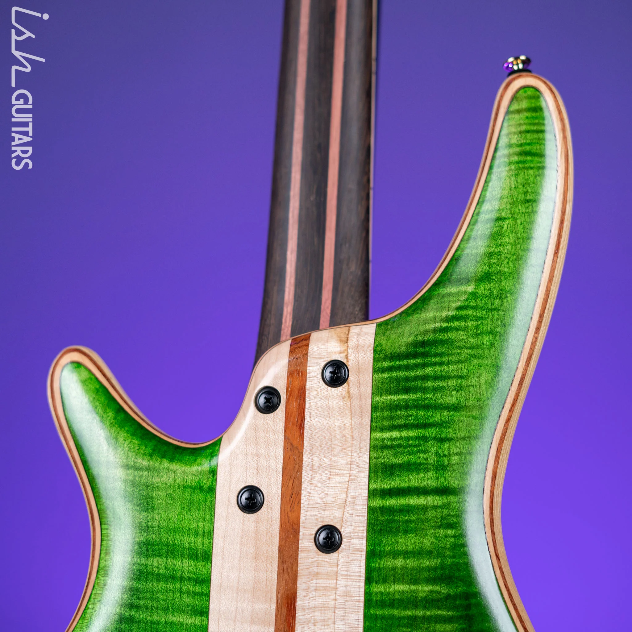 Ibanez Premium SR4FMDX 4-String Bass Emerald Green Low Gloss - Image 8