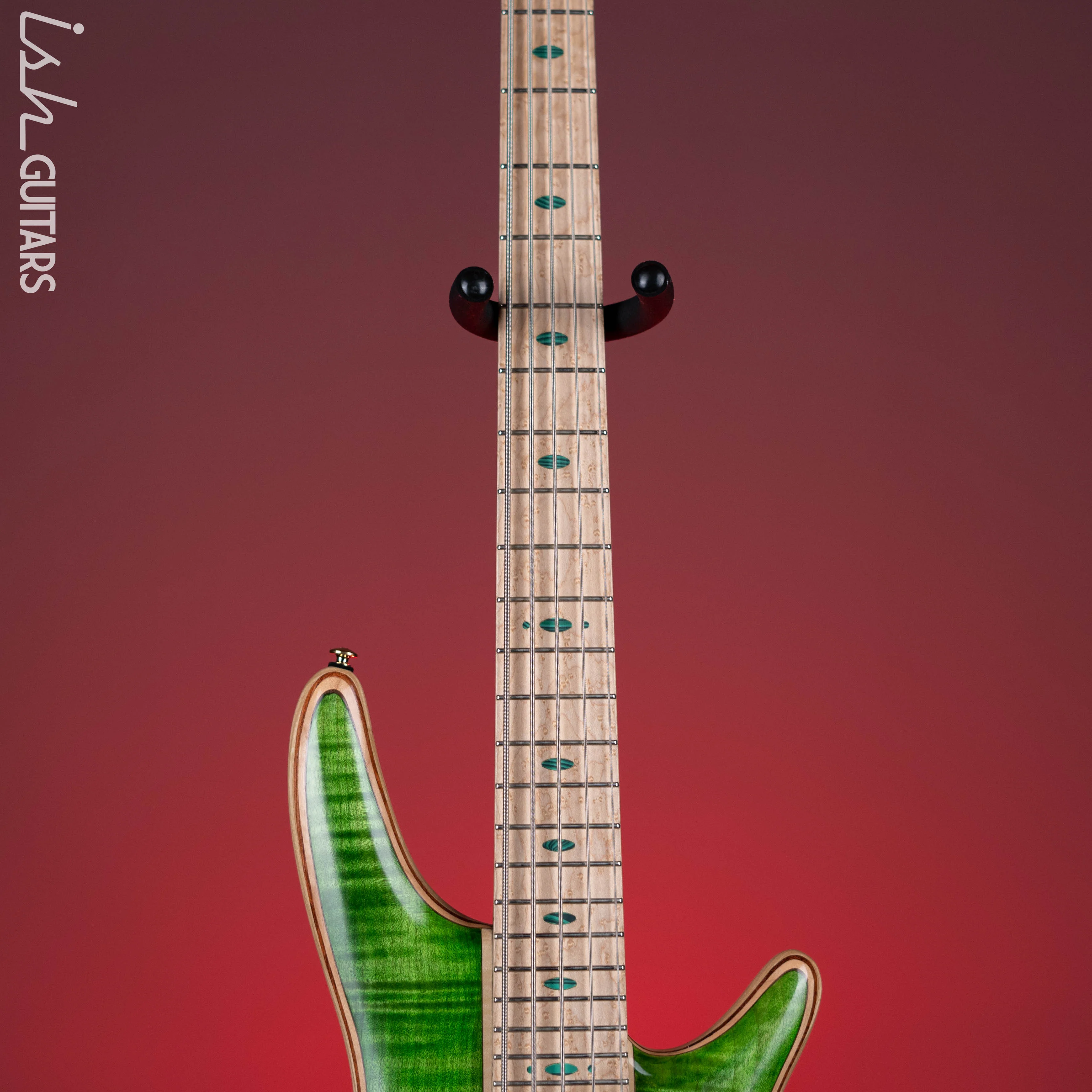 Ibanez Premium SR5FMDX 5-String Bass Emerald Green Low Gloss Demo - Image 6
