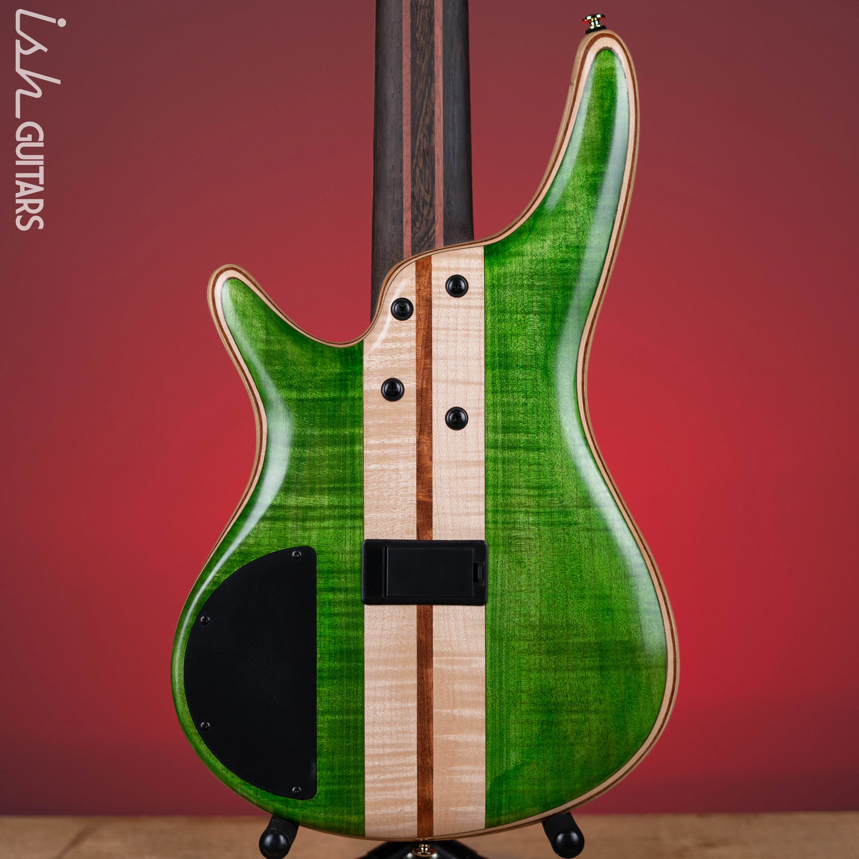Ibanez Premium SR5FMDX 5-String Bass Emerald Green Low Gloss Demo - Image 9