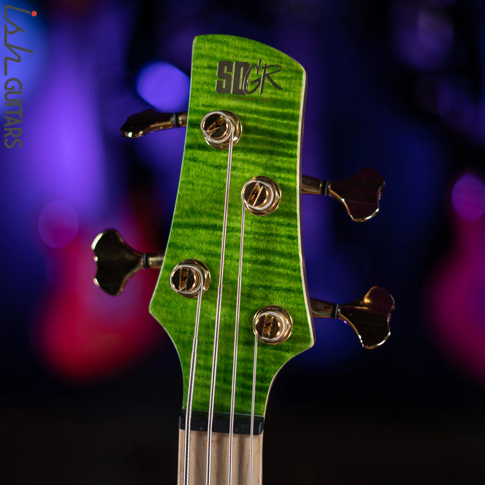 Ibanez Premium SR4FMDX 4-String Bass Emerald Green Low Gloss Demo - Image 5