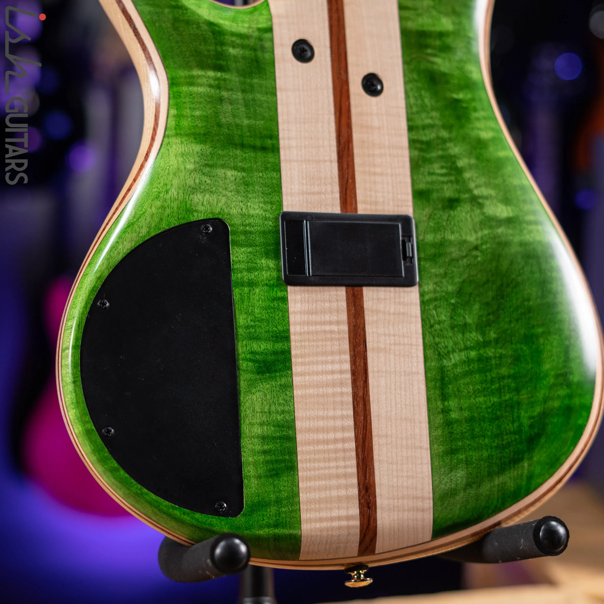Ibanez Premium SR5FMDX Bass Emerald Green Low Gloss Demo - Image 10