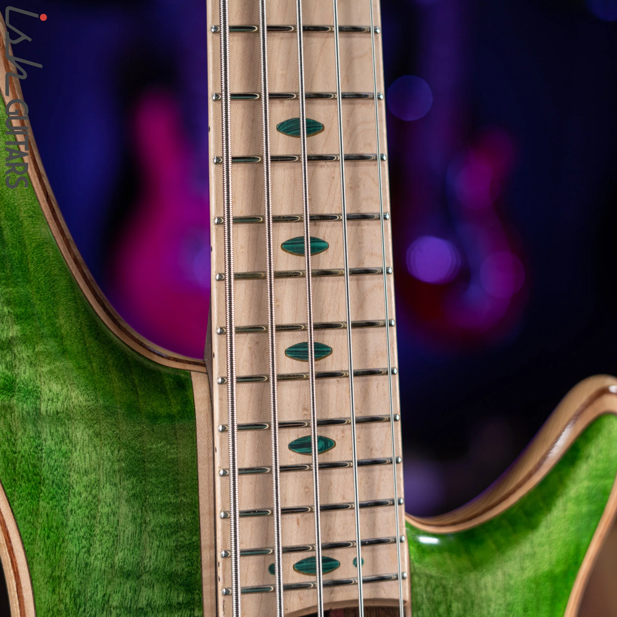 Ibanez Premium SR5FMDX Bass Emerald Green Low Gloss Demo - Image 5