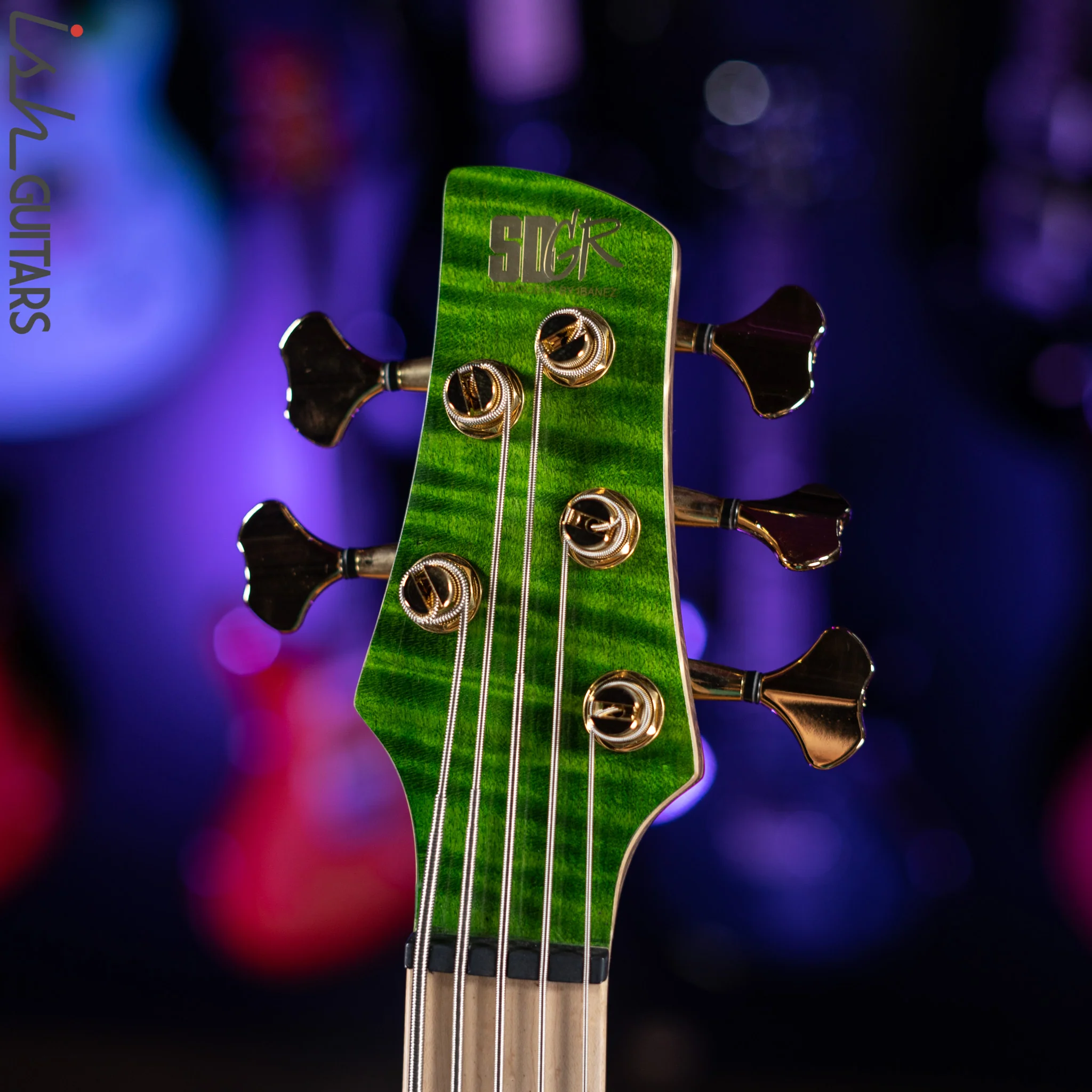 Ibanez Premium SR5FMDX Bass Emerald Green Low Gloss Demo - Image 6