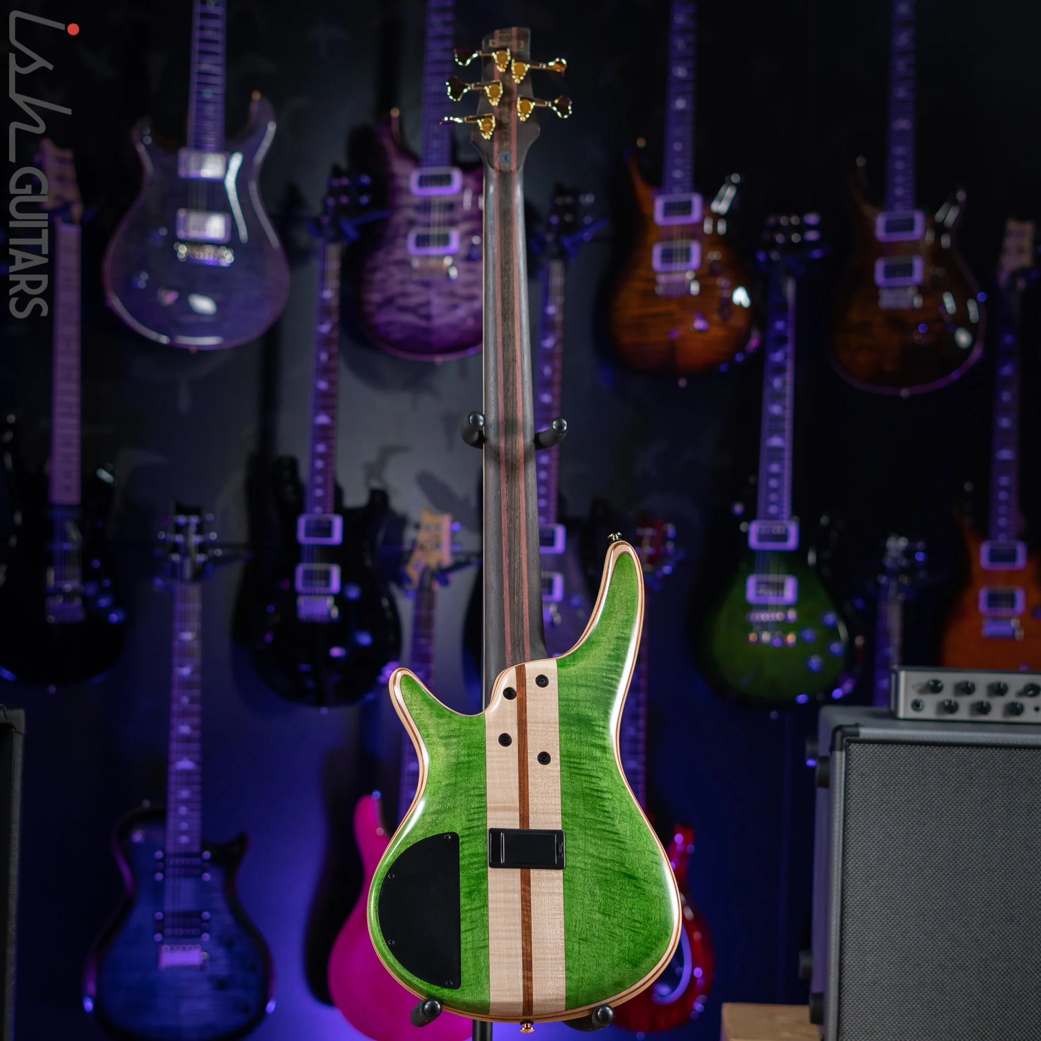 Ibanez Premium SR5FMDX Bass Emerald Green Low Gloss Demo - Image 8