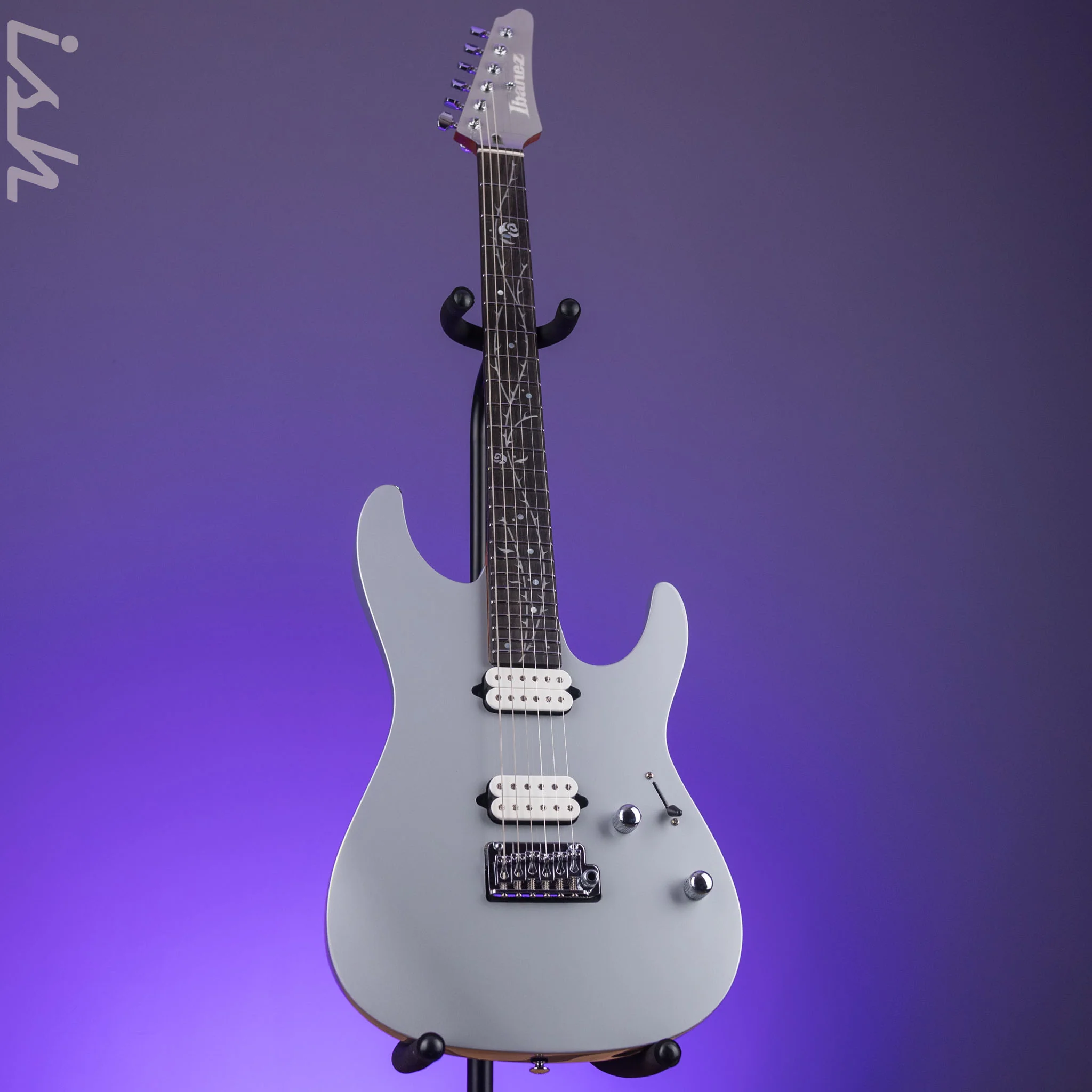 Ibanez Premium TOD10 Tim Henson Signature Electric Guitar Classic Silver Demo - Image 2