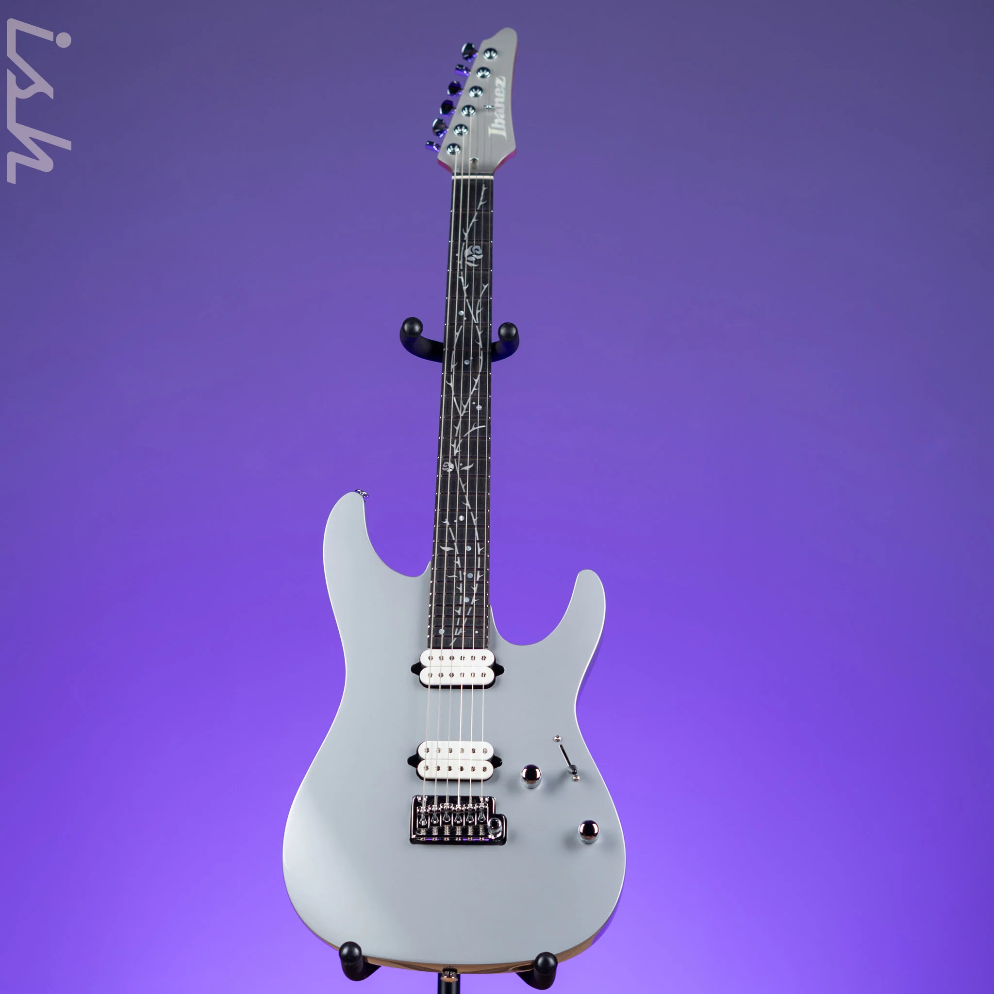 Ibanez Premium TOD10 Tim Henson Signature Electric Guitar Classic Silver Demo - Image 2